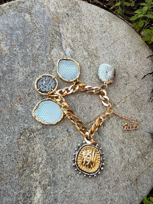 PULSERA RITA DORADO- PLATEADO