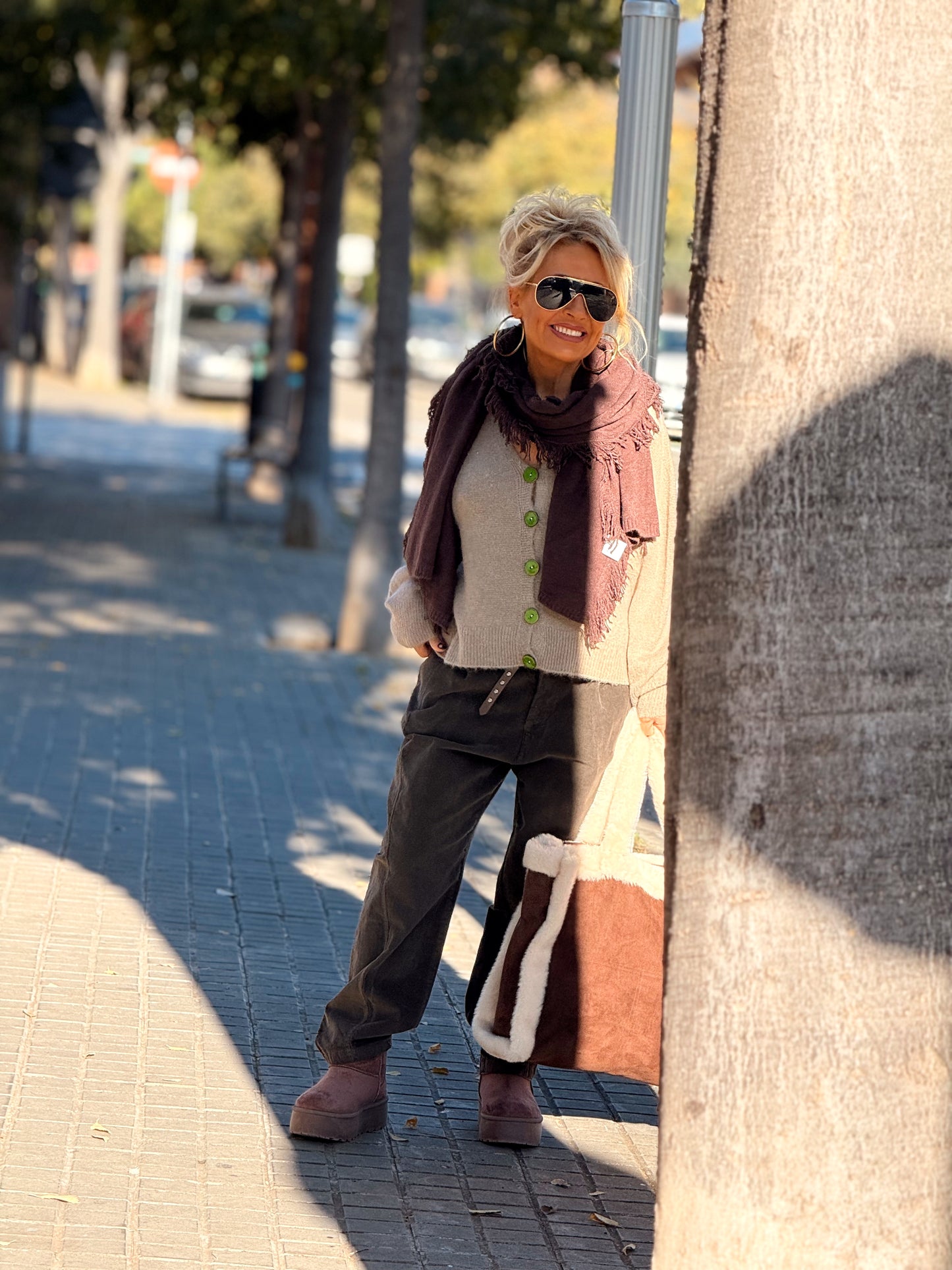 PANTALON CON CINTURÓN PEDRO MARRÓN