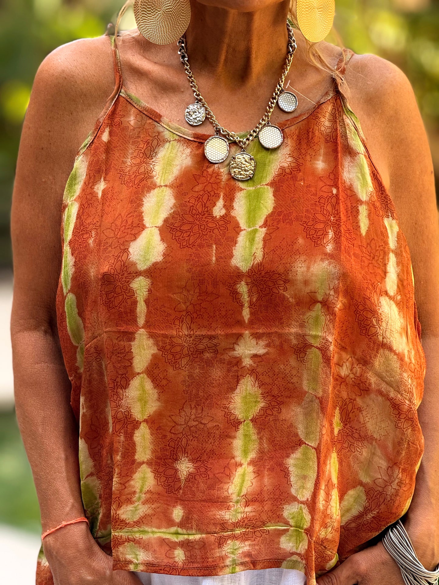 TOP TIRANTES CREPE SEDA INDY MULTICOLOR