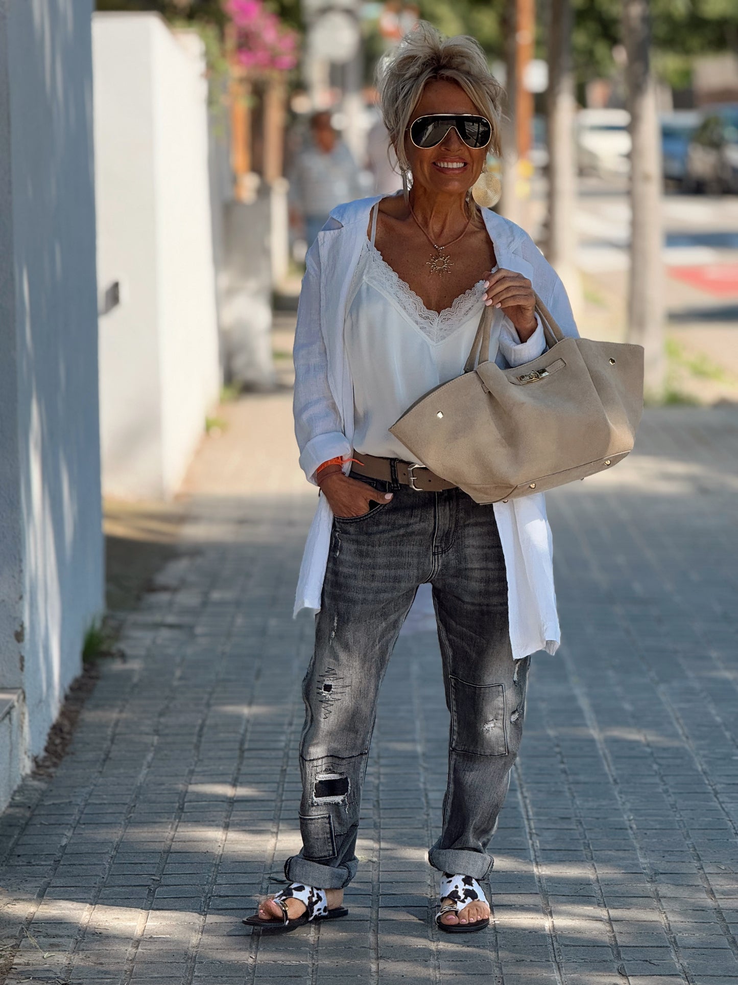 CHAQUETA LINO CHARLY BLANCO