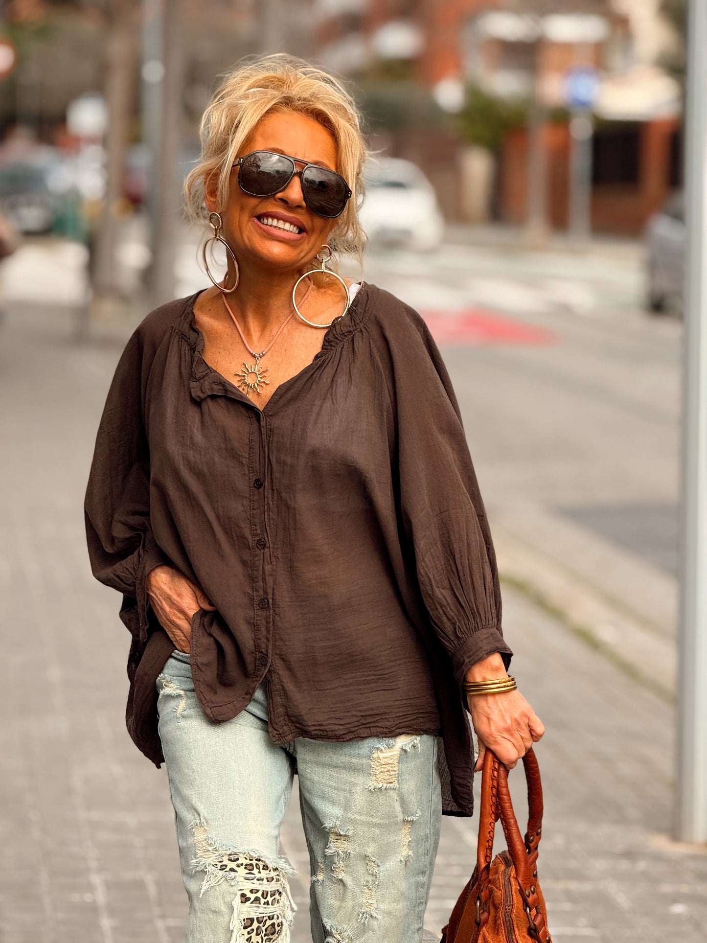 BLUSA OVERSIZE NINA MULTICOLOR