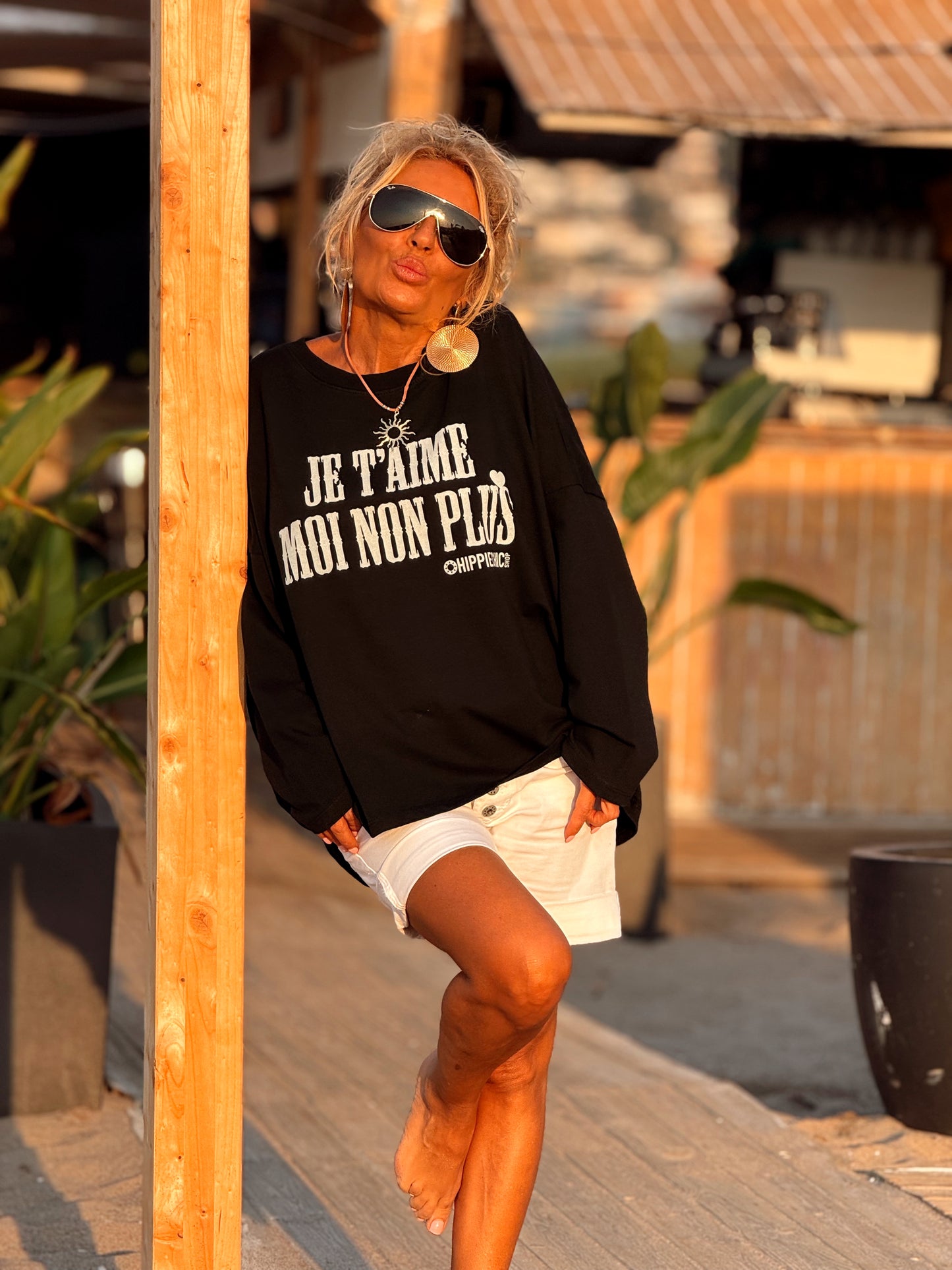 SUDADERA OVERSIZE JE T’AIME MOI NON PLUS MULTICOLOR