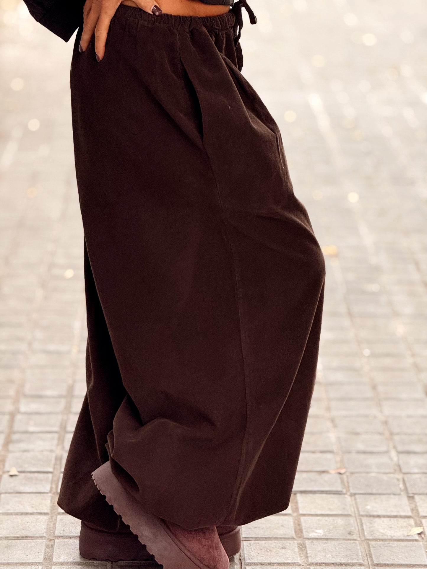 PANTALON OVERSIZE PANA JOGGER MULTICOLOR