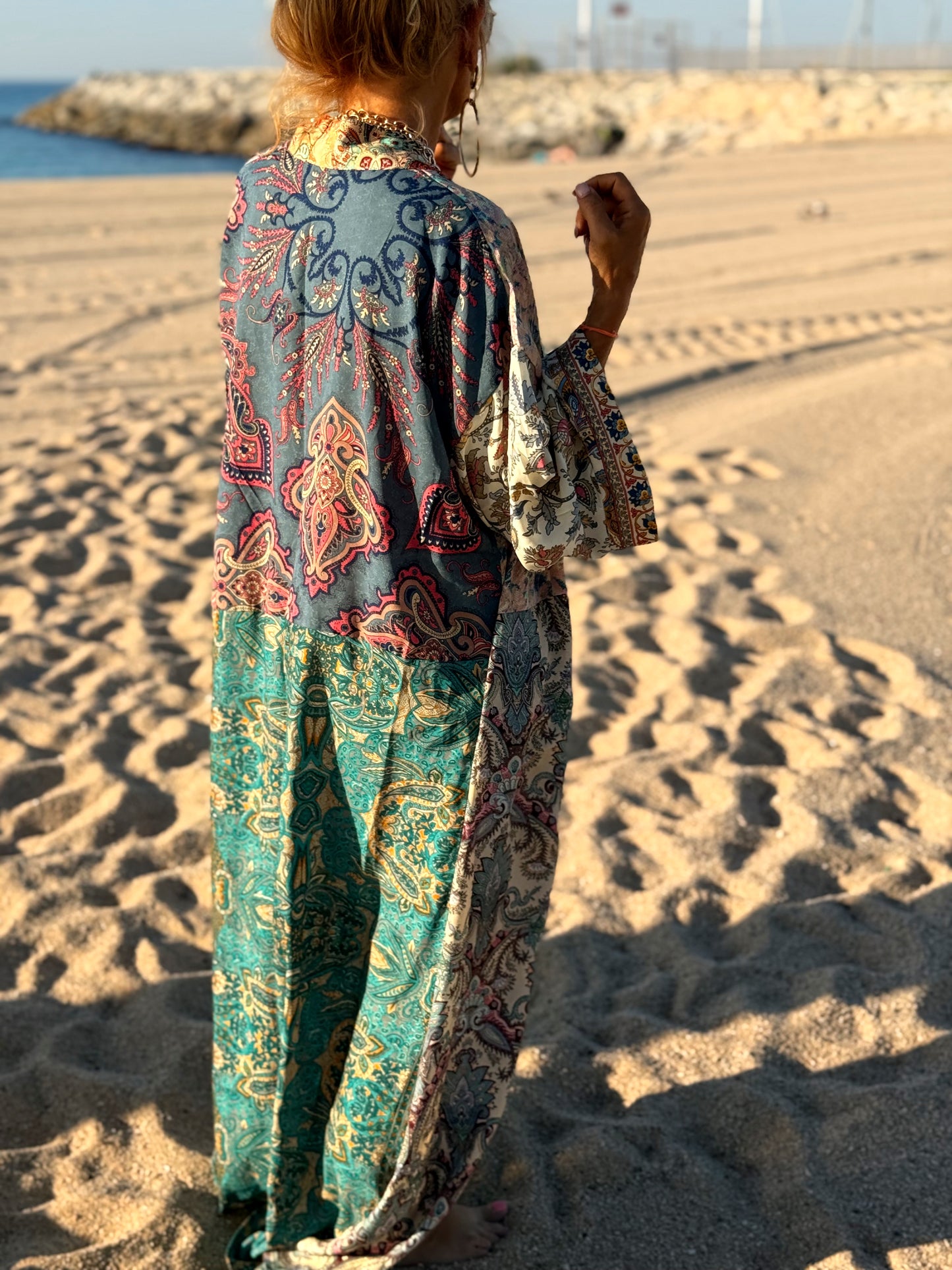 KIMONO ESTAMPADO MANGA 3/4 MULTICOLOR