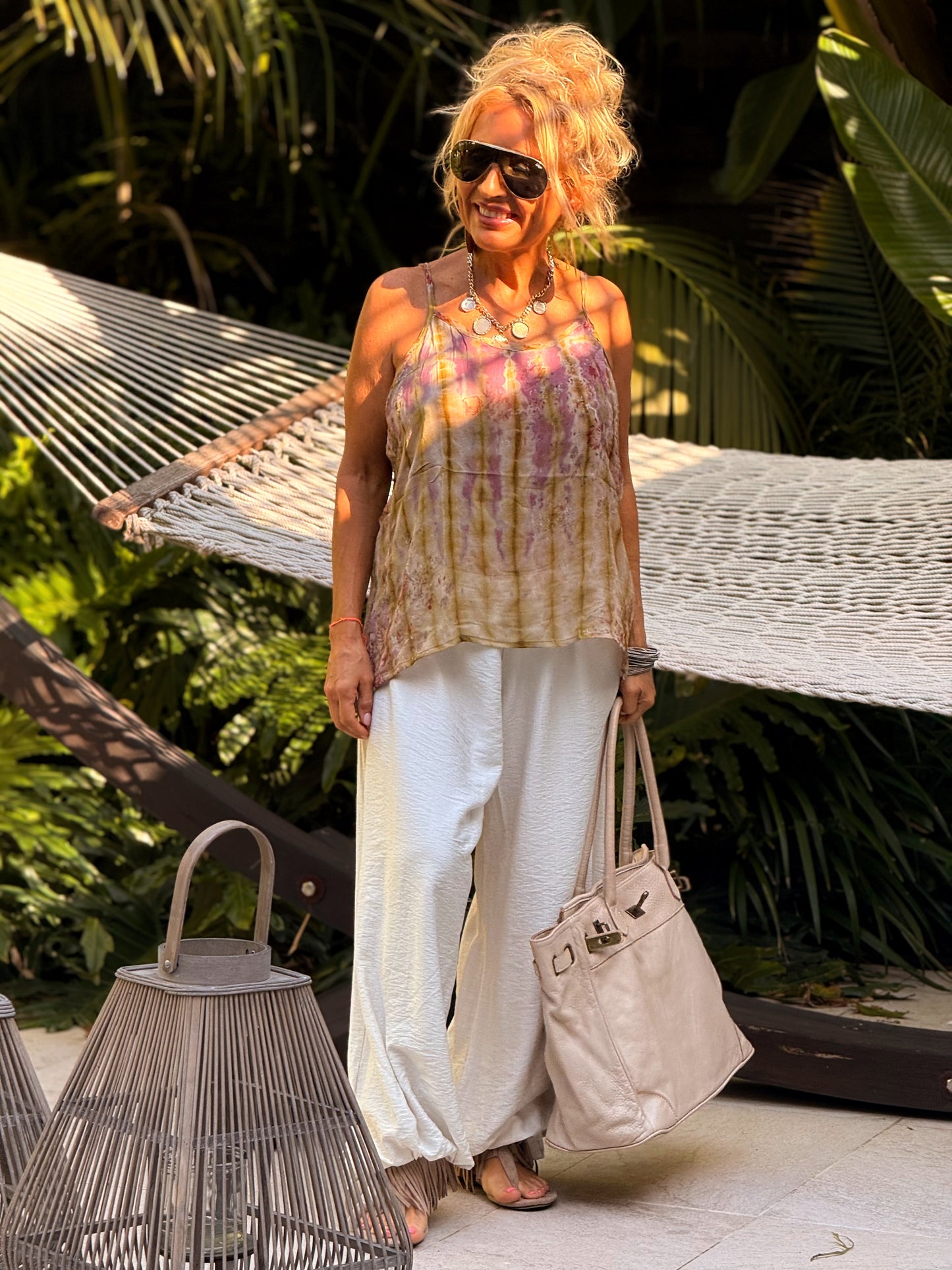 TOP TIRANTES CREPE SEDA INDY MULTICOLOR