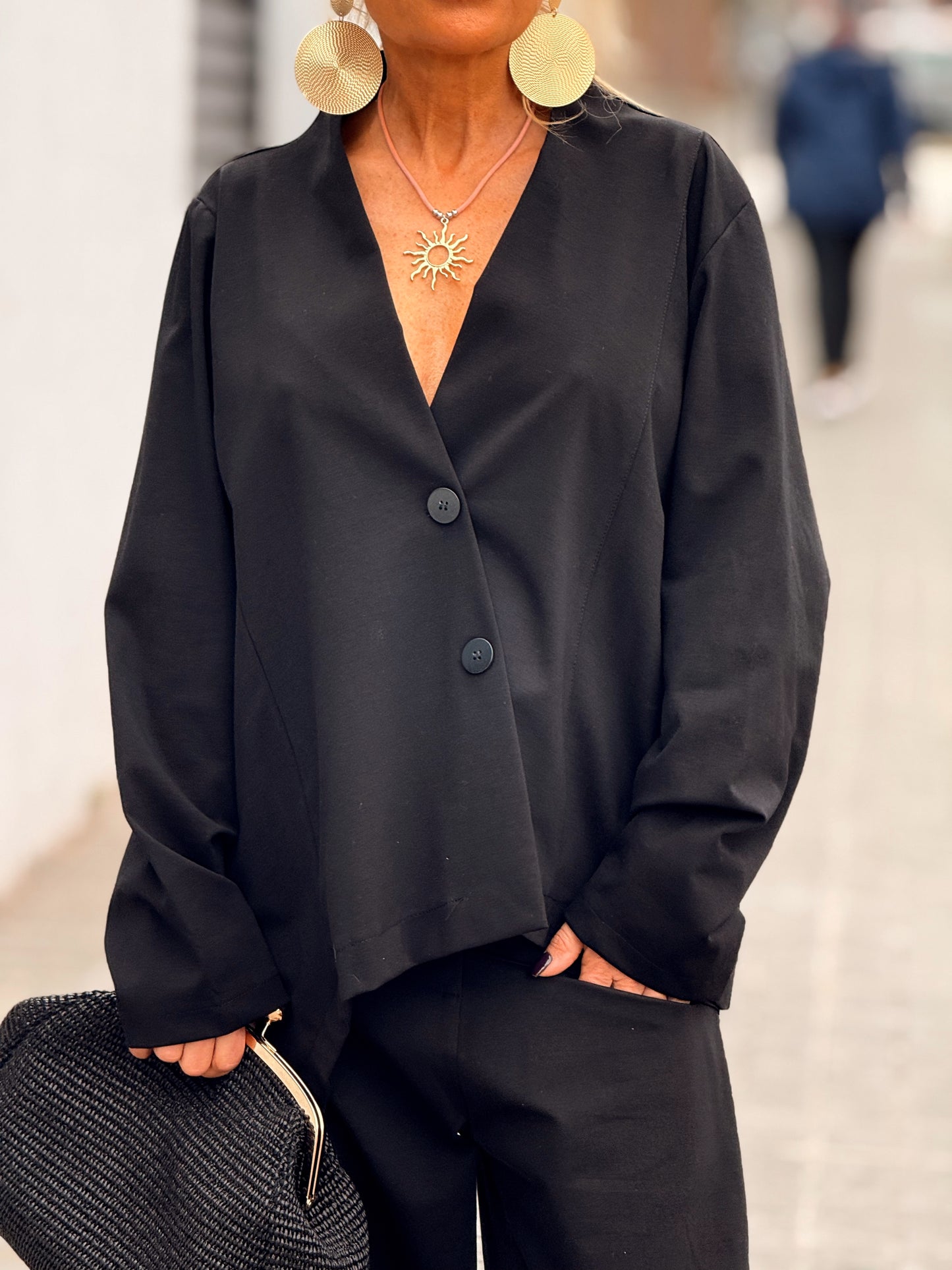 CHAQUETA ASIMÉTRICO VALERIA MULTICOLOR