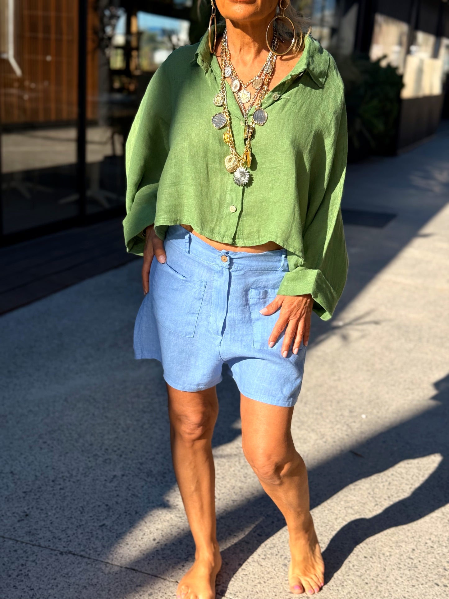 SHORT LINO TERRY MULTICOLOR