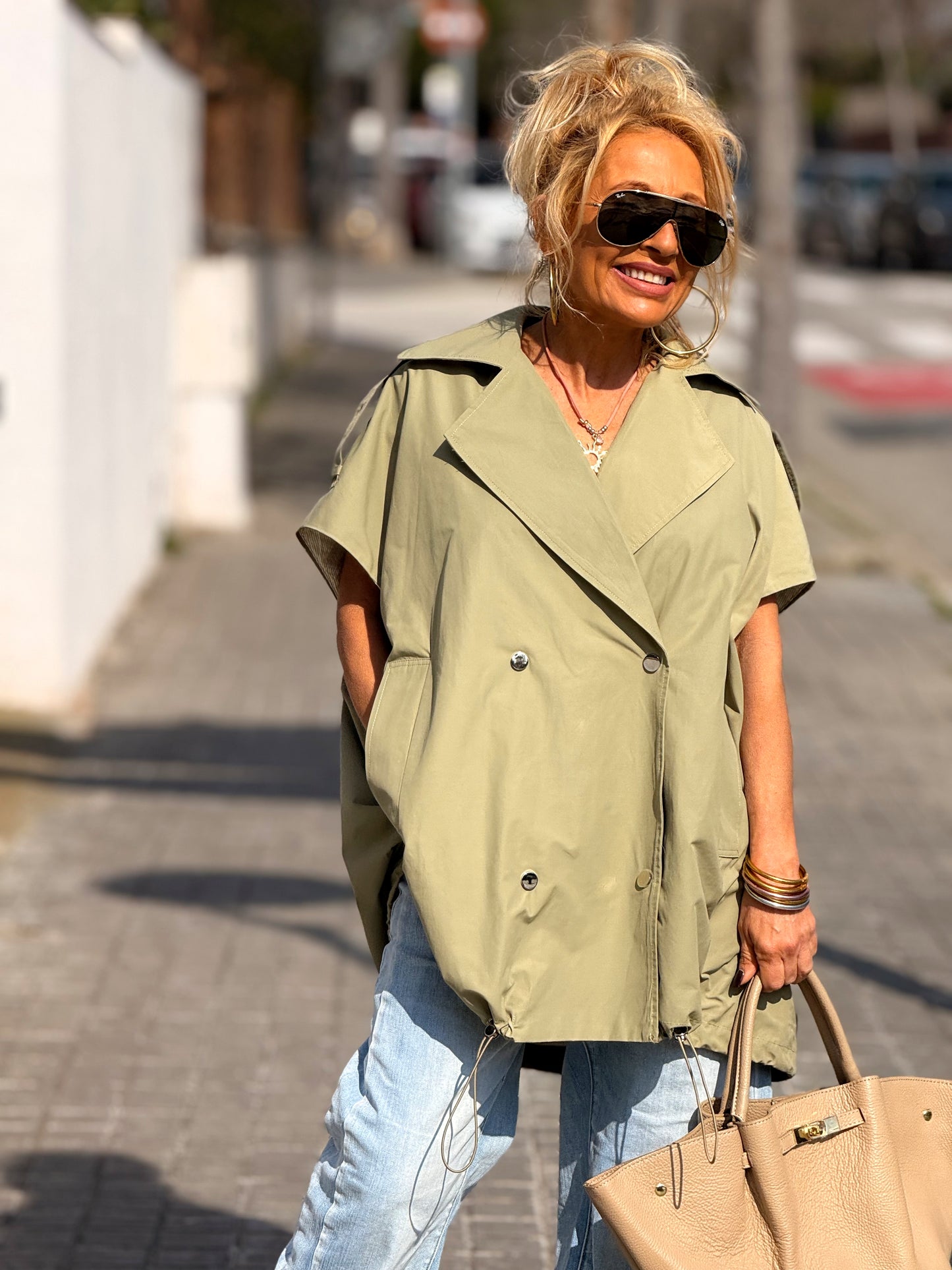 TRENCH OVERSIZE ELOWEN MULTICOLOR