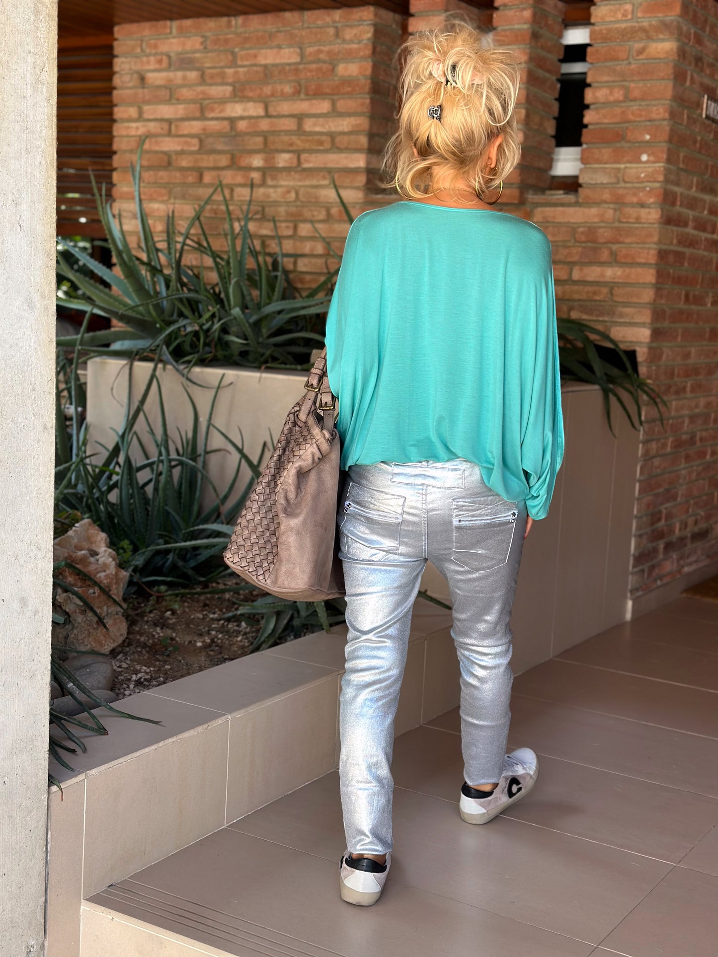 PANTALON GABY POLIPIEL PLATA