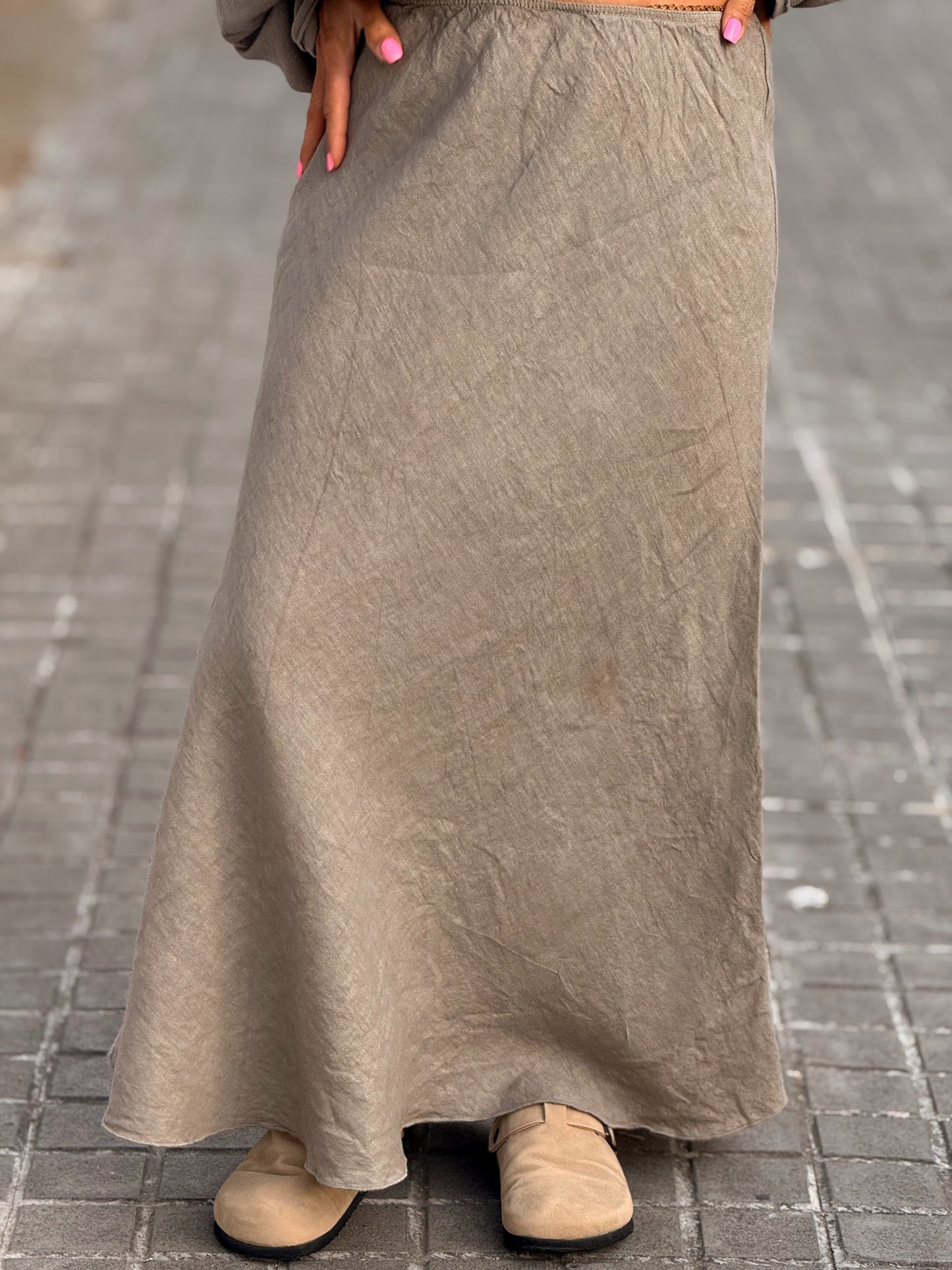 FALDA LINO GRAZIELA MULTICOLOR