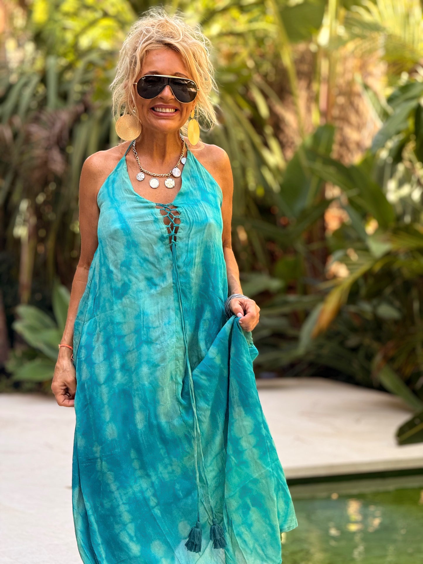 VESTIDO CREPE SEDA INDY MULTICOLOR