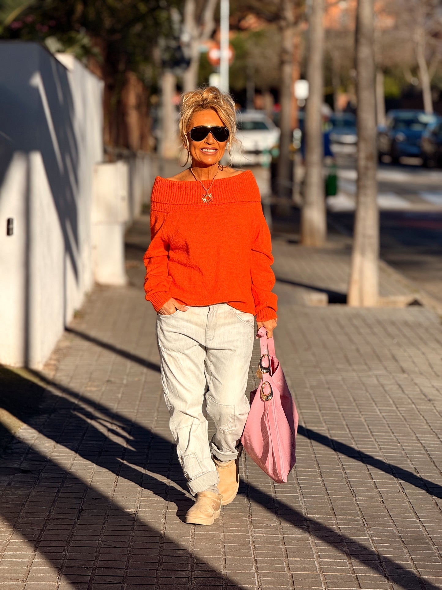 JERSEY DE PUNTO BARDOT MULTICOLOR