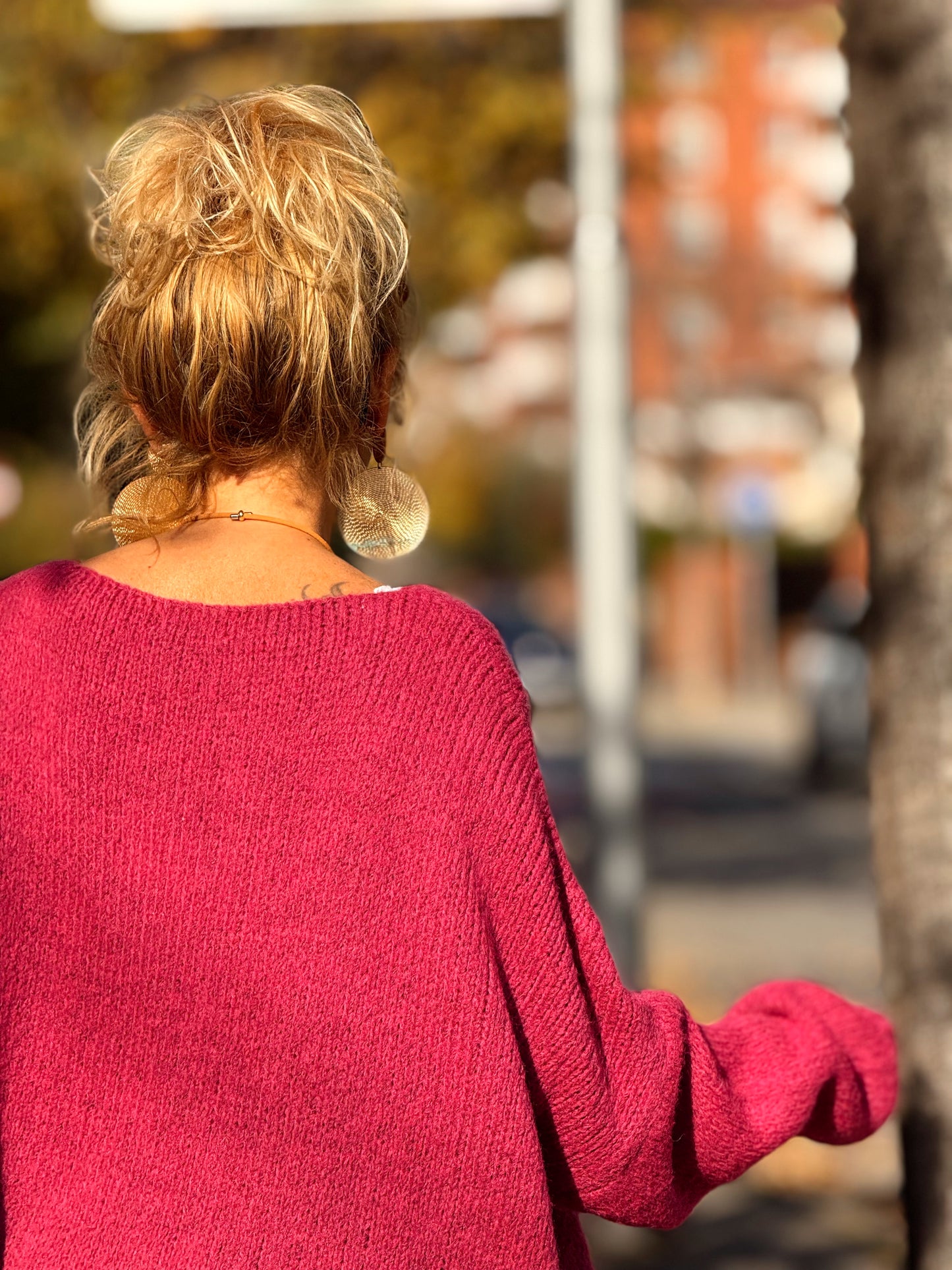 JERSEY SUPER OVERSIZE ASIMÉTRICO CON LENCERO MULTICOLOR