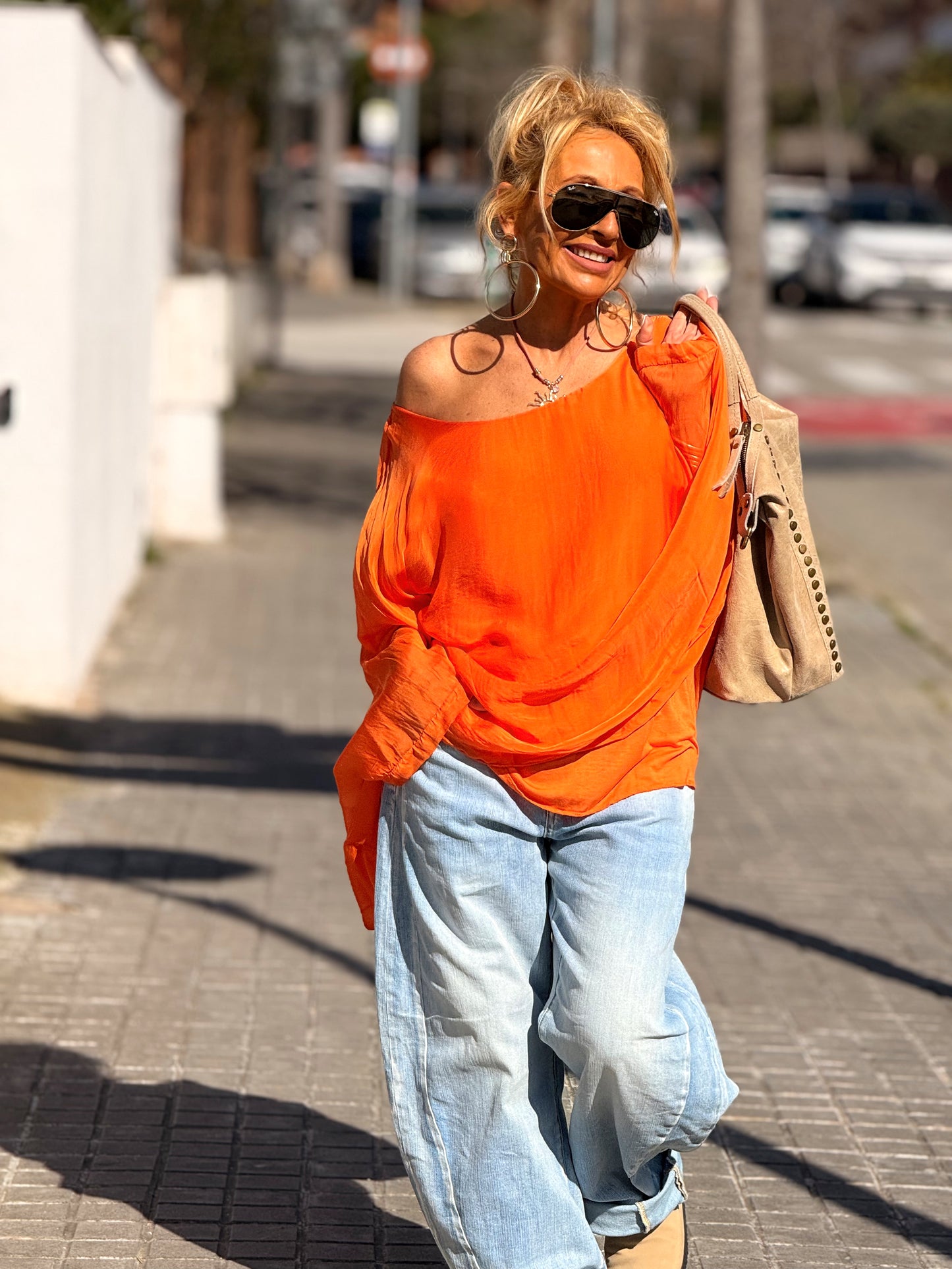 BLUSA CON TOP OVERSIZE ASIMÉTRICA NOA MULTICOLOR