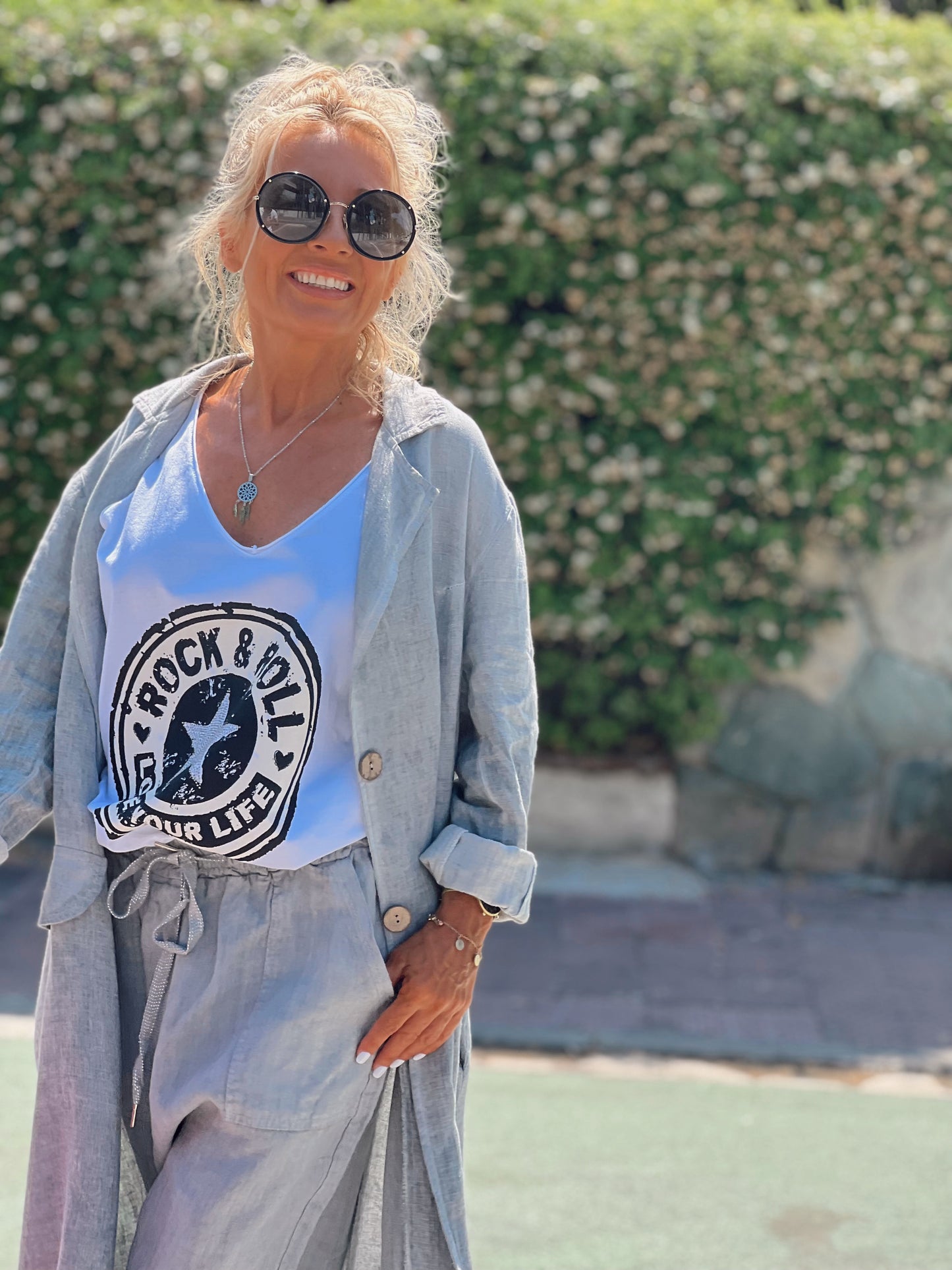 CHAQUETA DE LINO IVY GRIS