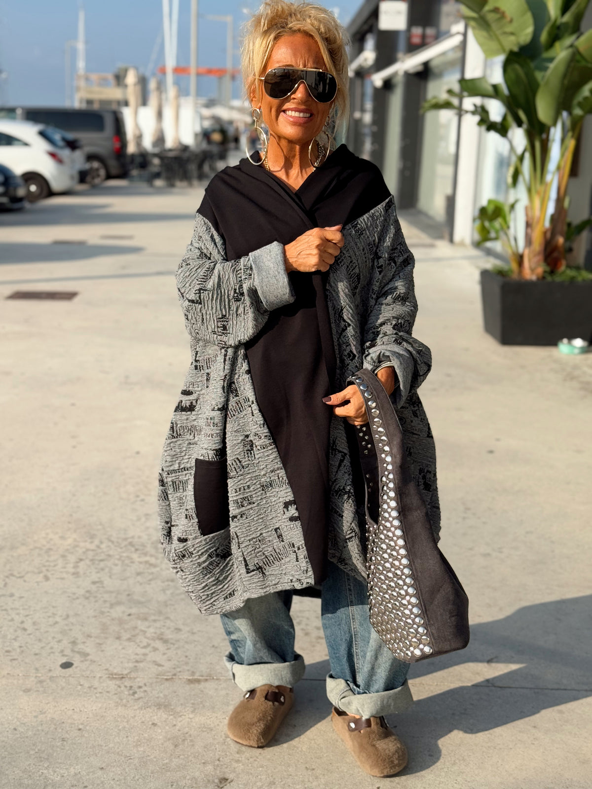 ABRIGO OVERSIZE RITA GRIS