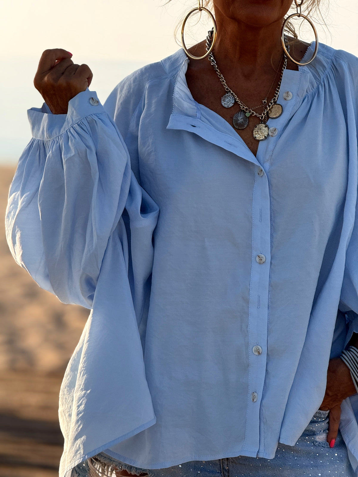 CAMISA ASIMÉTRICA OVERSIZE DAVID MULTICOLOR