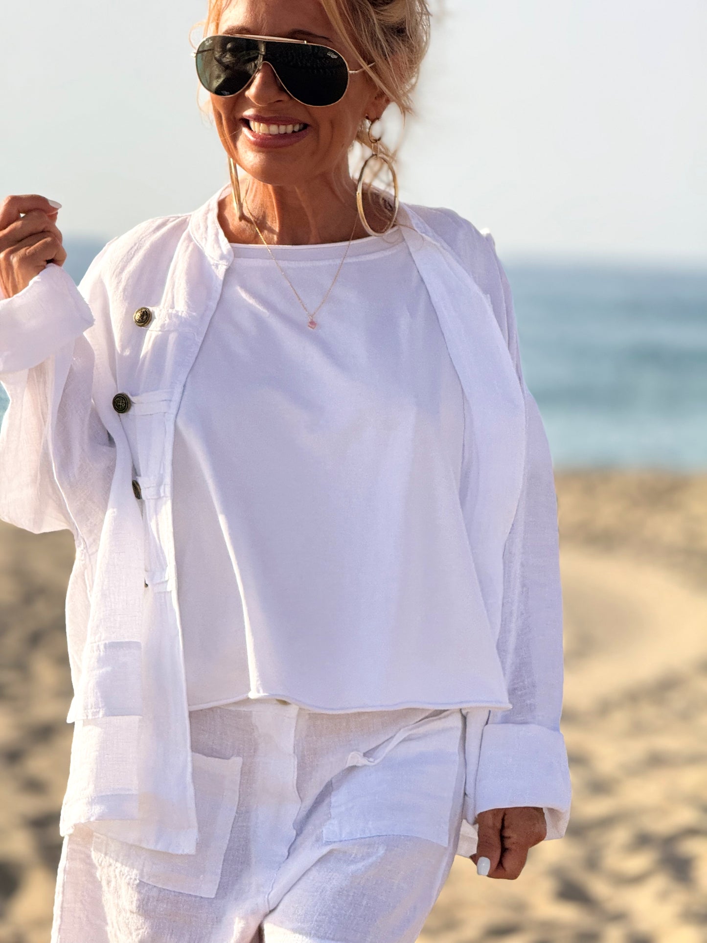 CHAQUETA LINO COLONIAL MULTICOLOR