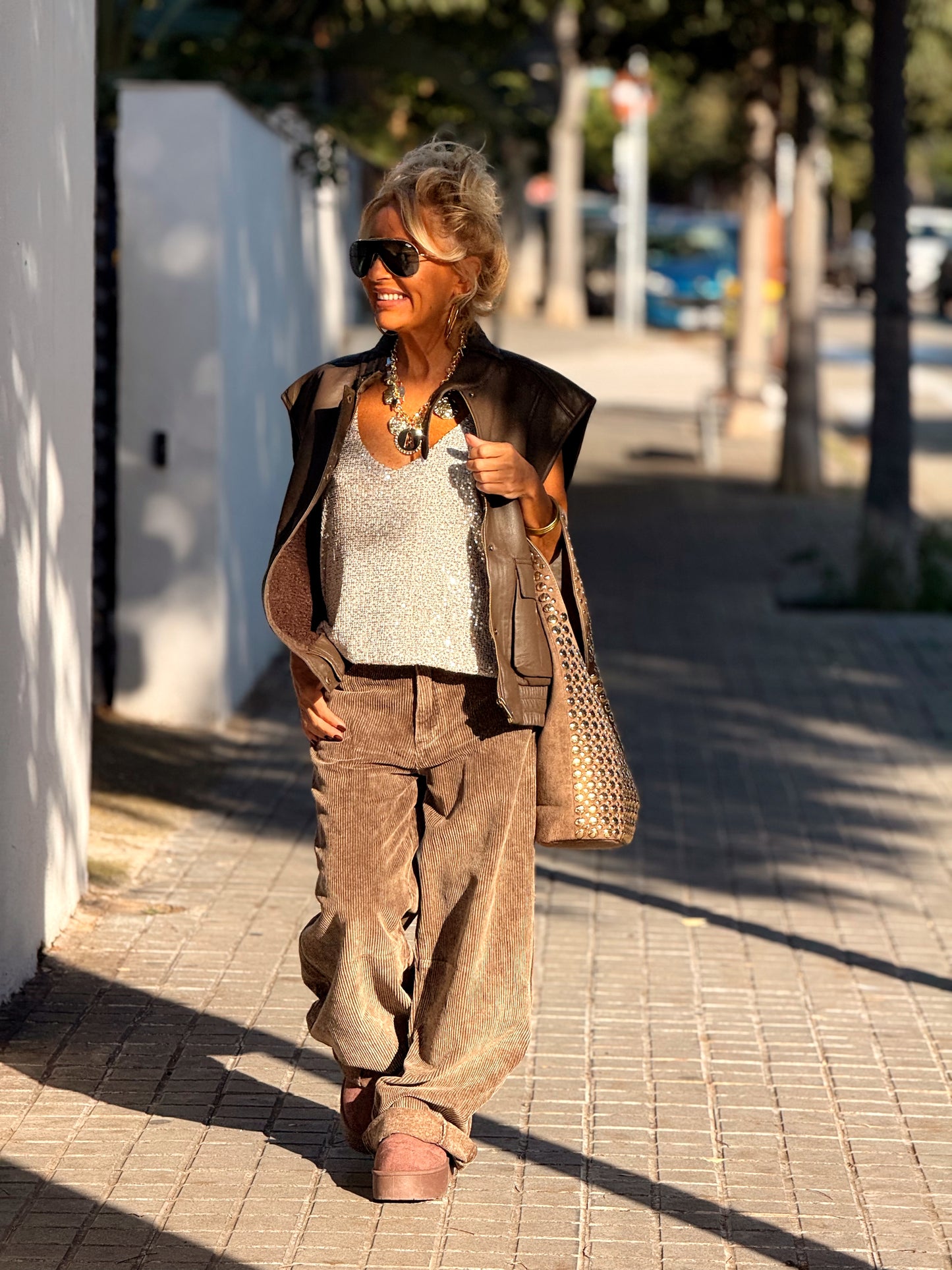 PANTALON DE PANA JOYCE MULTICOLOR