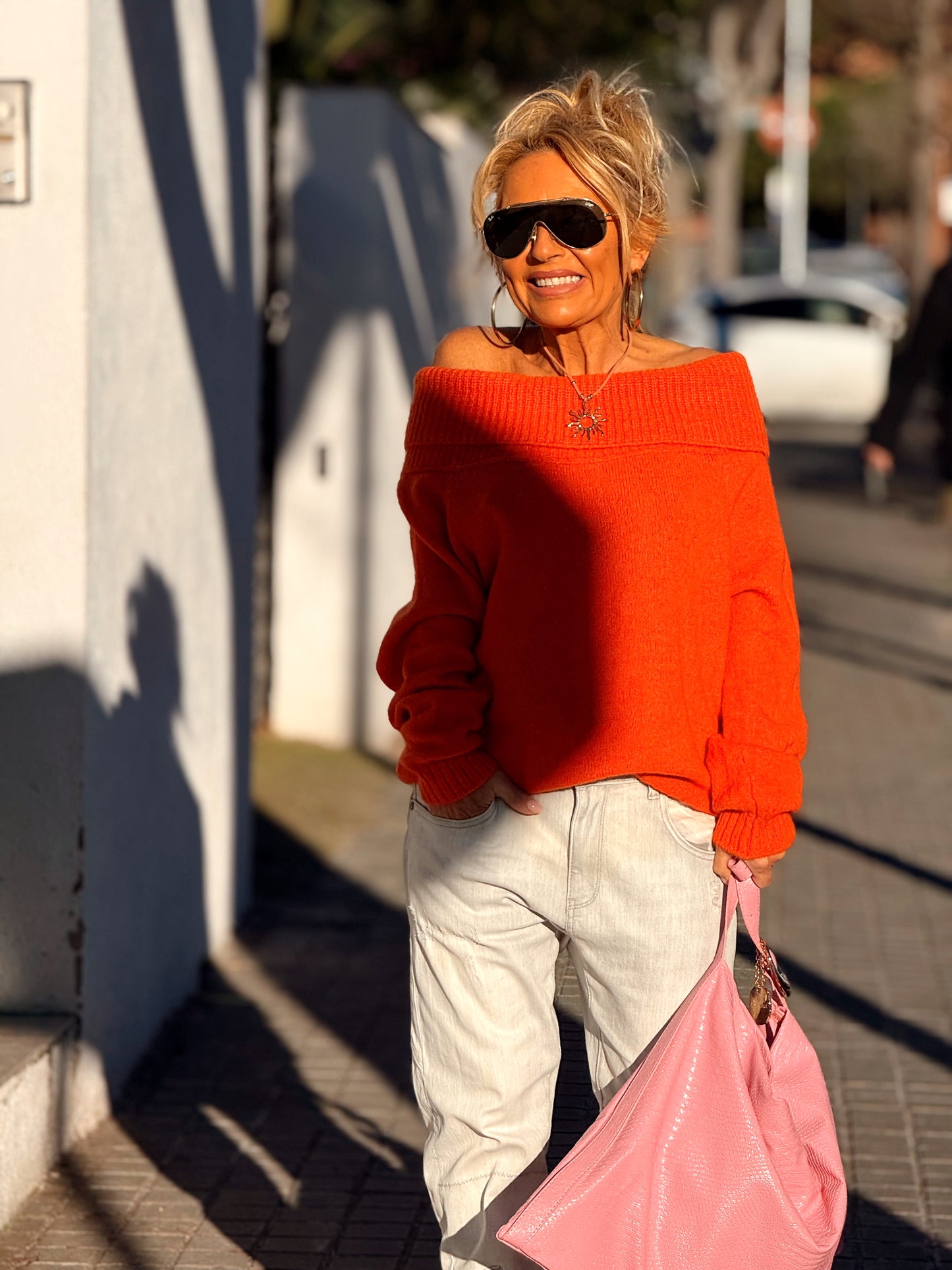 JERSEY DE PUNTO BARDOT MULTICOLOR