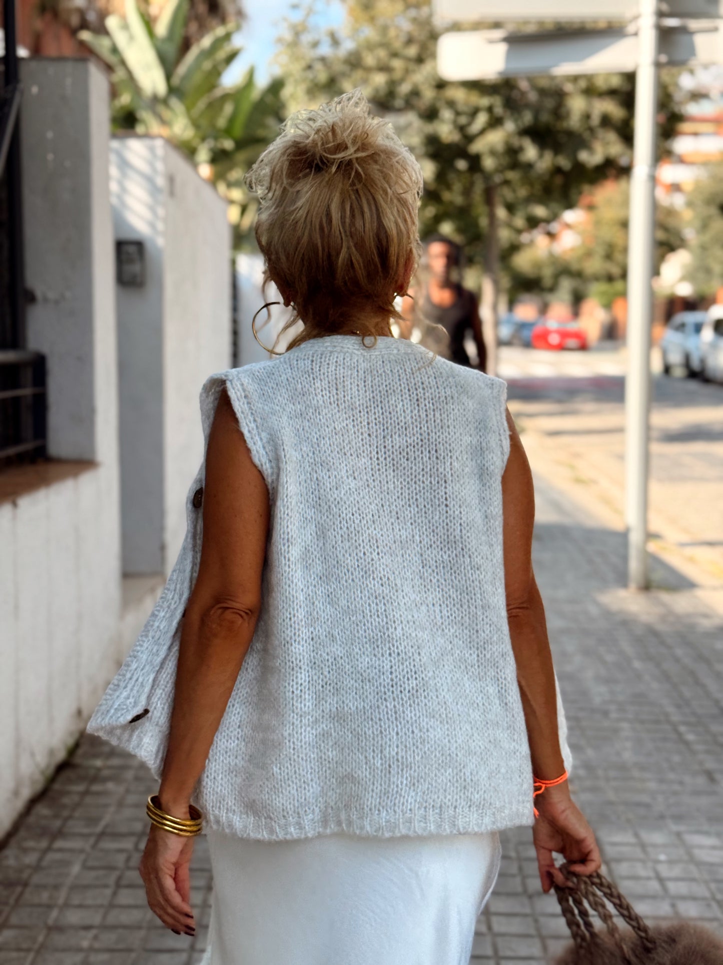 CHALECO DE PUNTO BENEDICTA MULTICOLOR