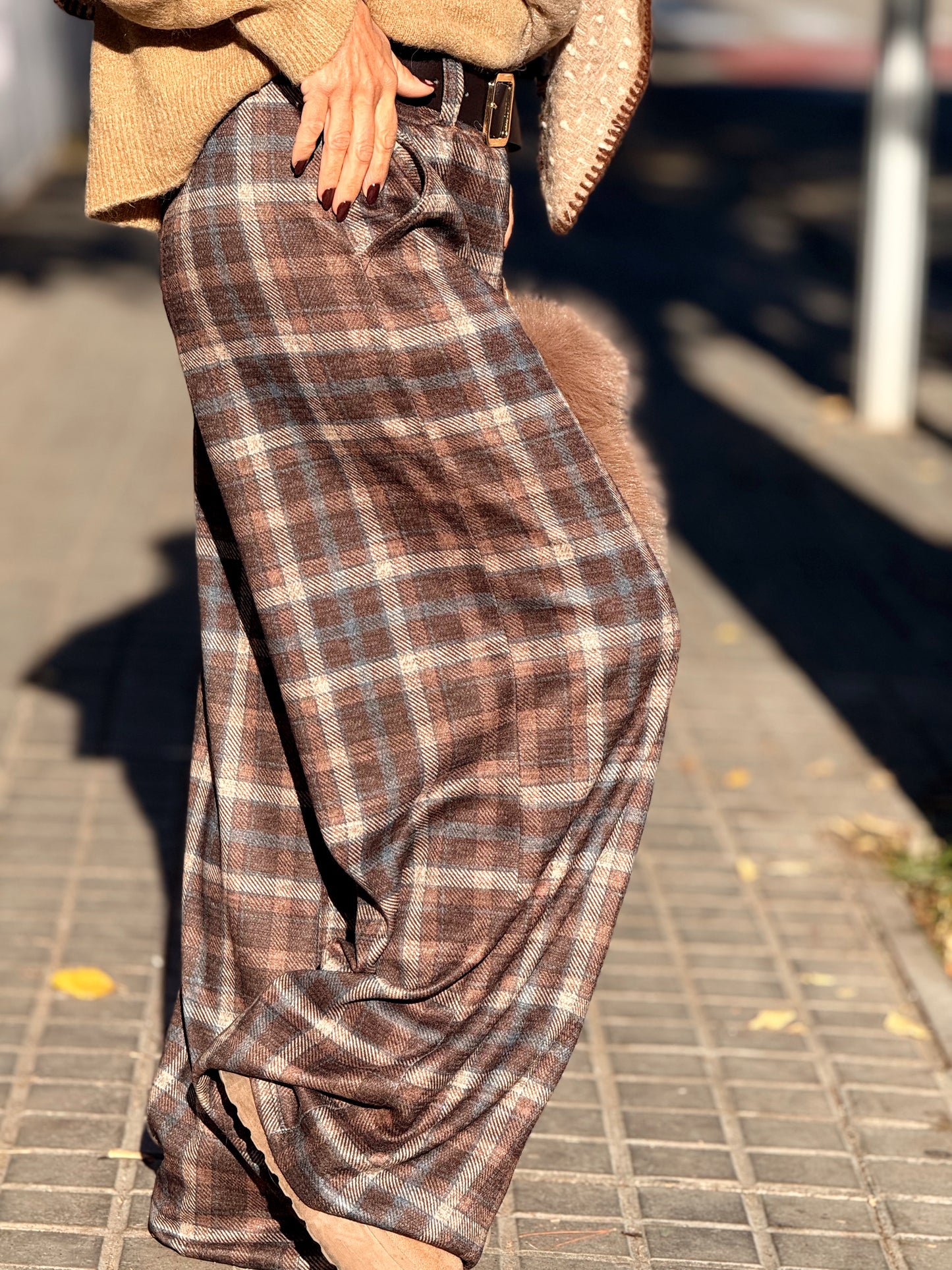 PANTALON CUADROS NOAH MARRÓN