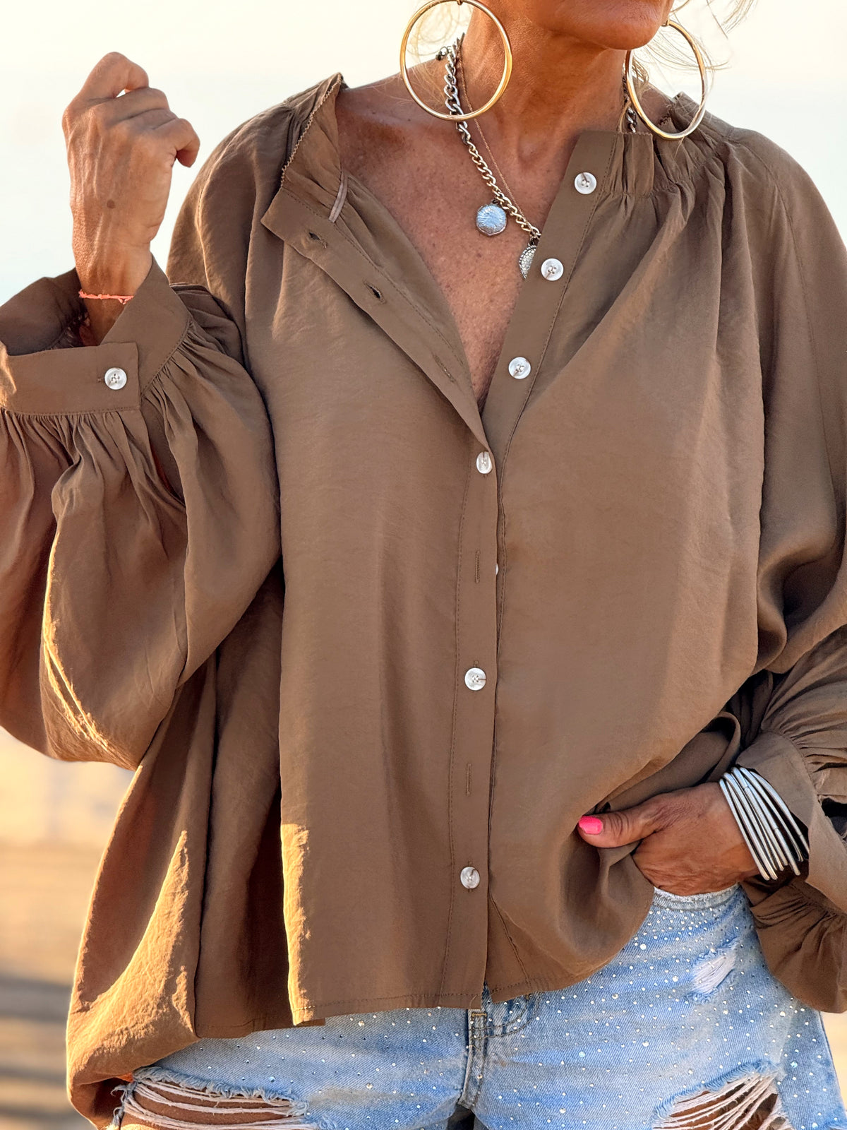 CAMISA ASIMÉTRICA OVERSIZE DAVID MULTICOLOR