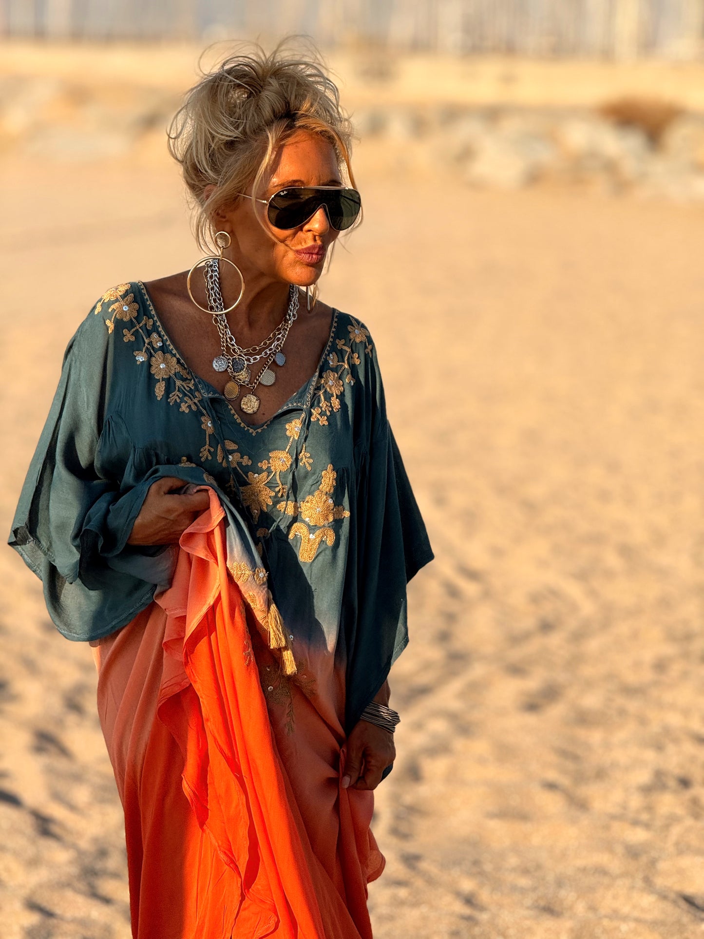 VESTIDO KAFTAN MIKONOS MULTICOLOR