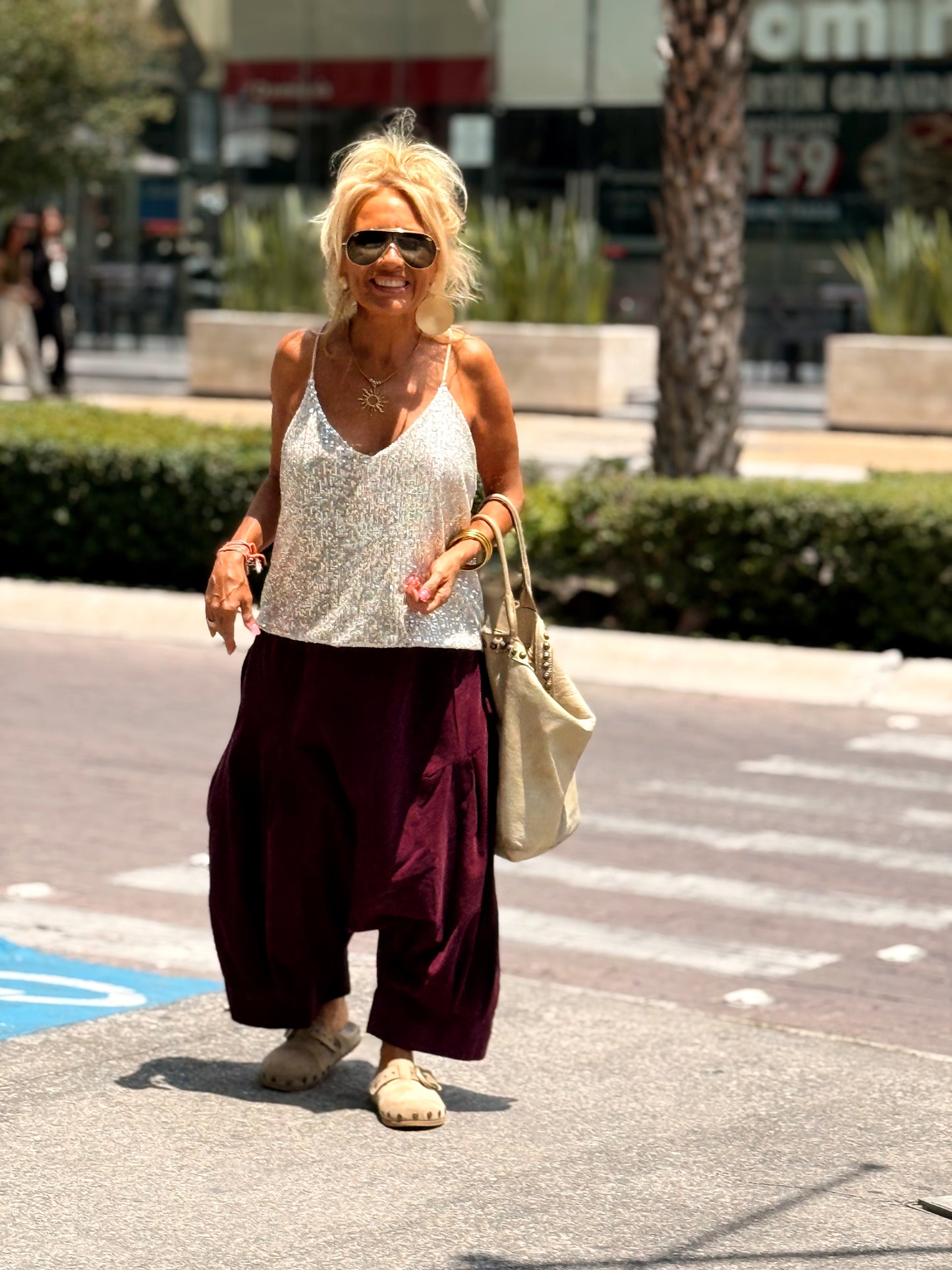 PANTALONES PANA CROPPED BAGGY OVERSIZE MULTICOLOR