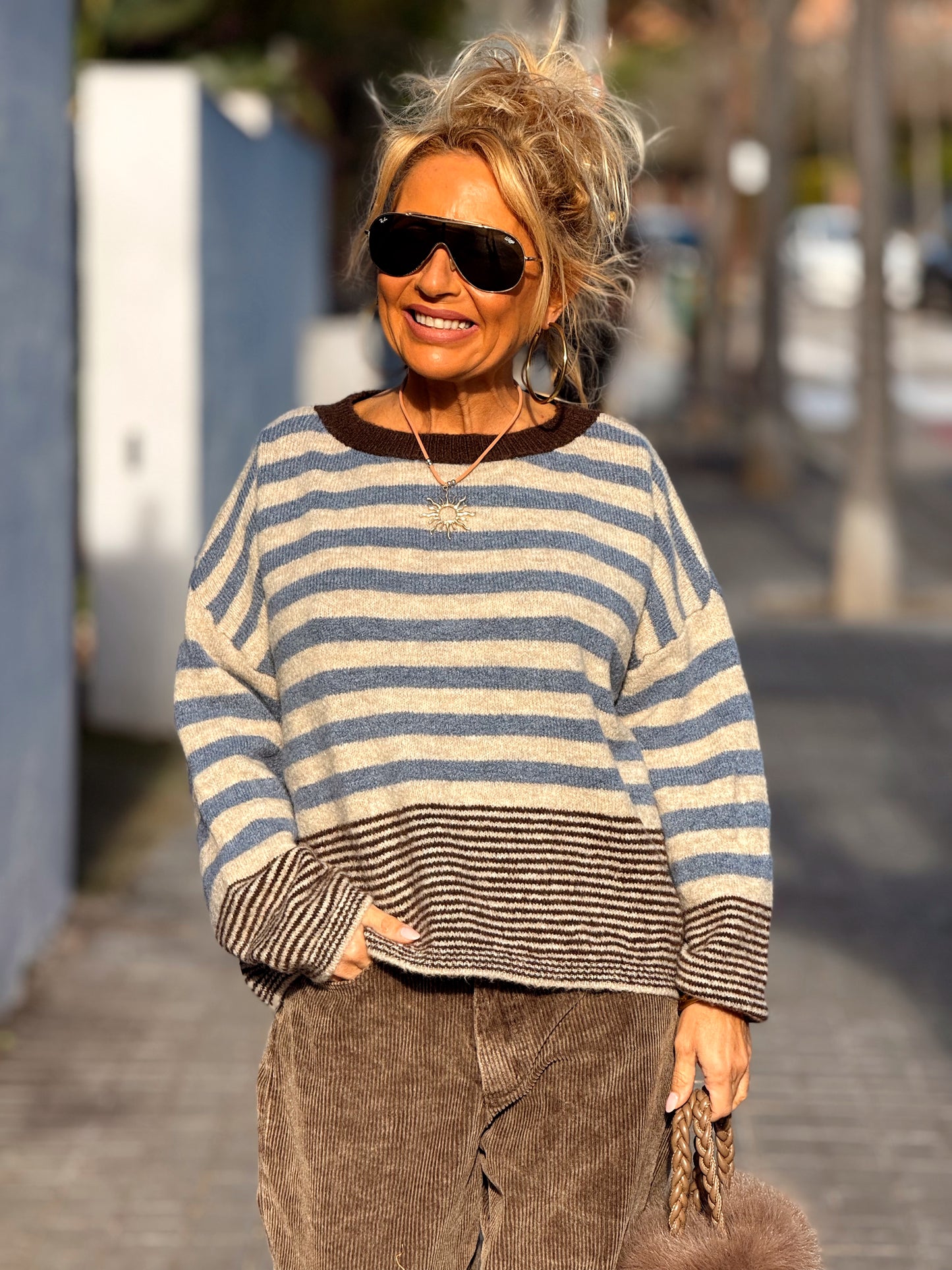 JERSEY DE PUNTO RAYAS LOLA MULTICOLOR