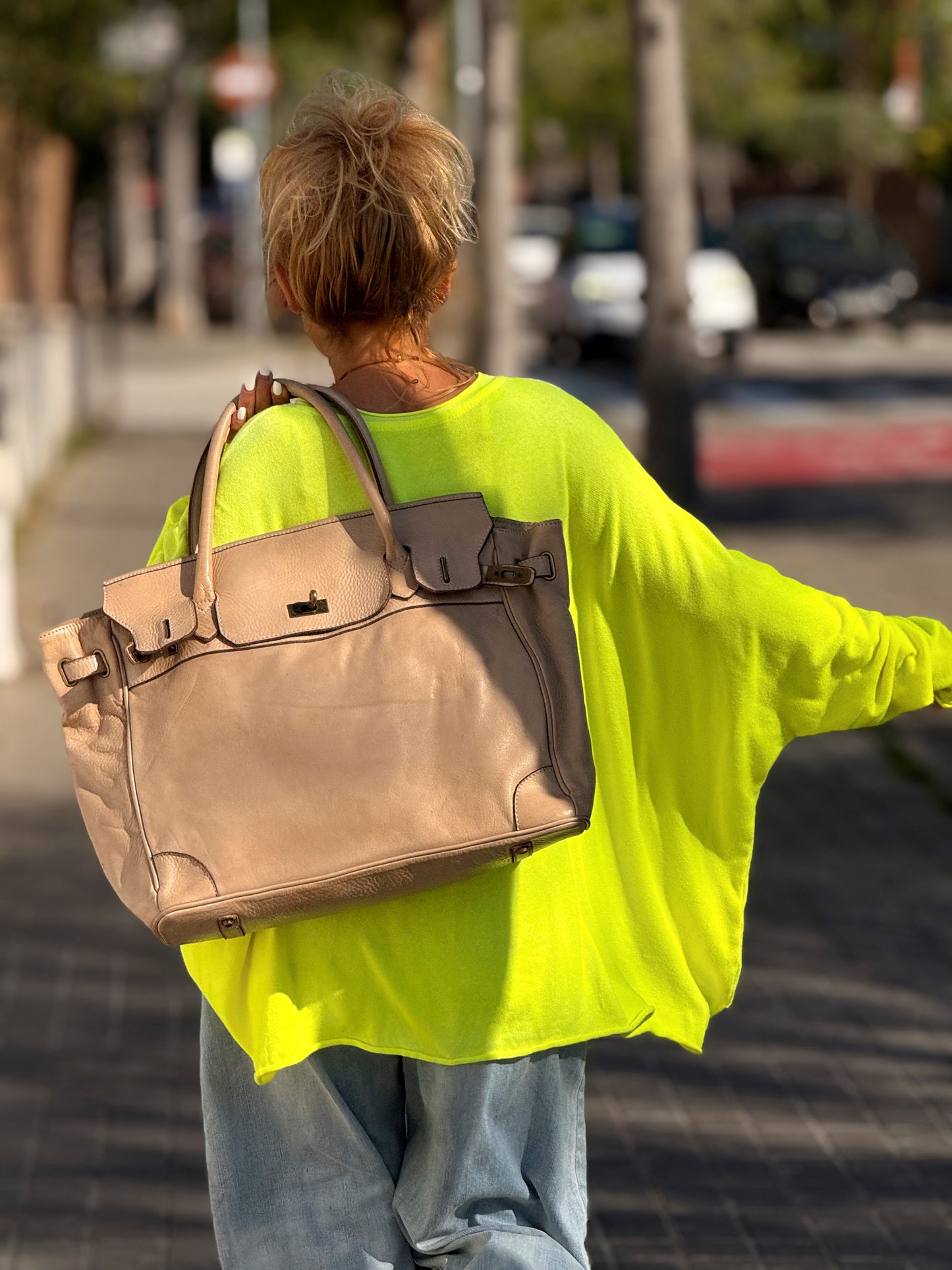 CAMISETA-SUDADERA SUPER OVERSIZE DANI NÉON MULTICOLOR