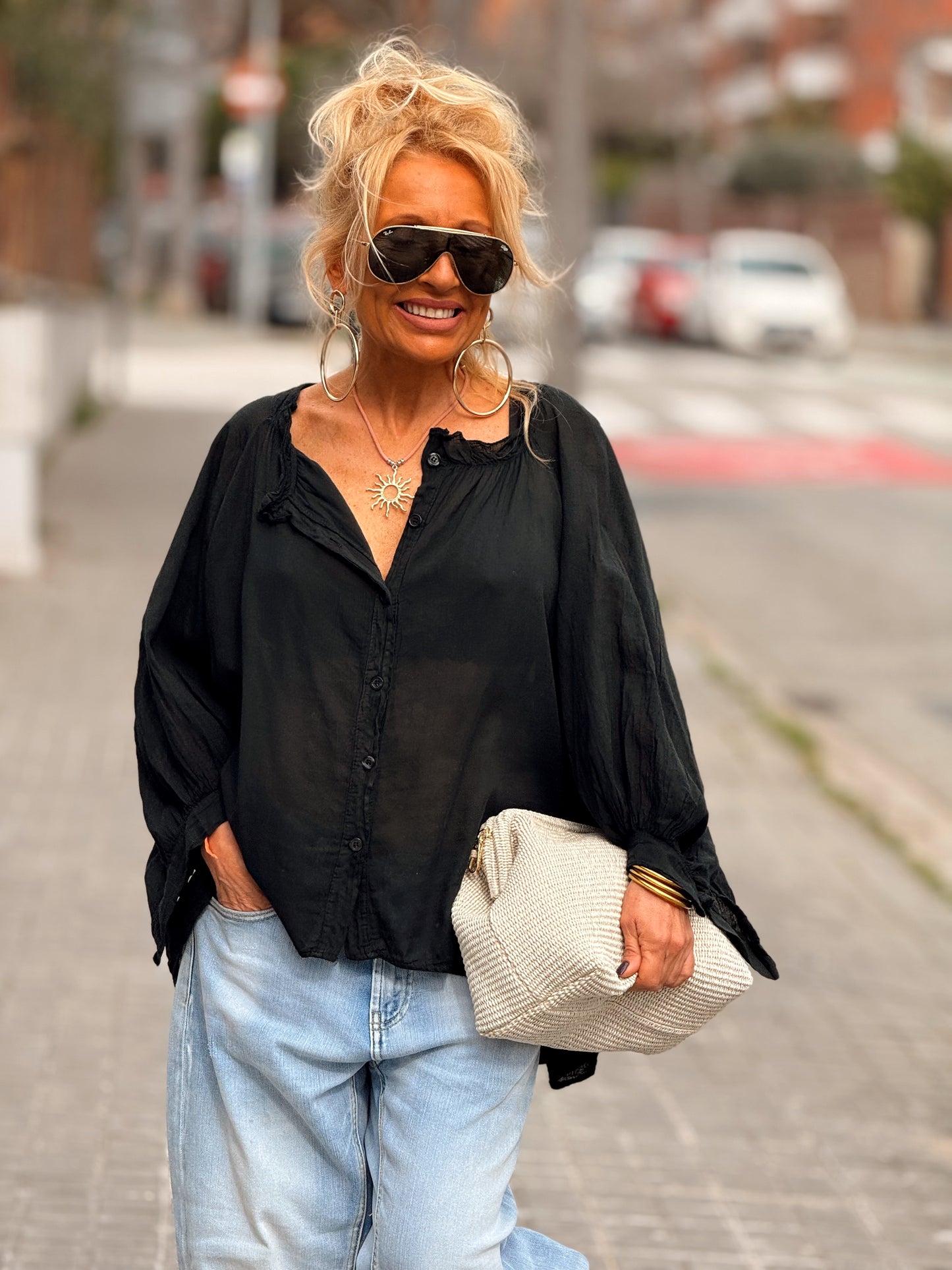 BLUSA OVERSIZE NINA MULTICOLOR