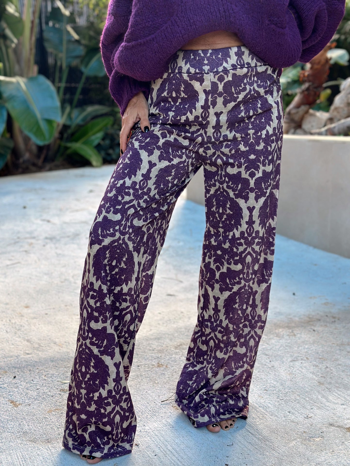 PANTALON ESTAMPADO BETTY LILAS