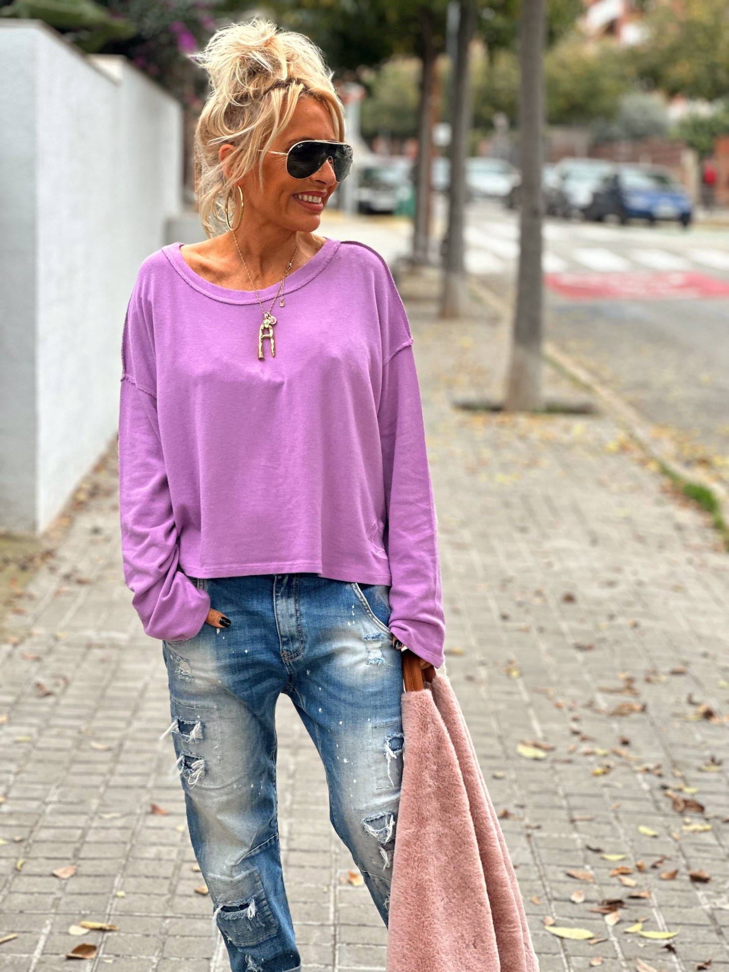 CAMISETA OVERSIZE SHILA ROSA BABY