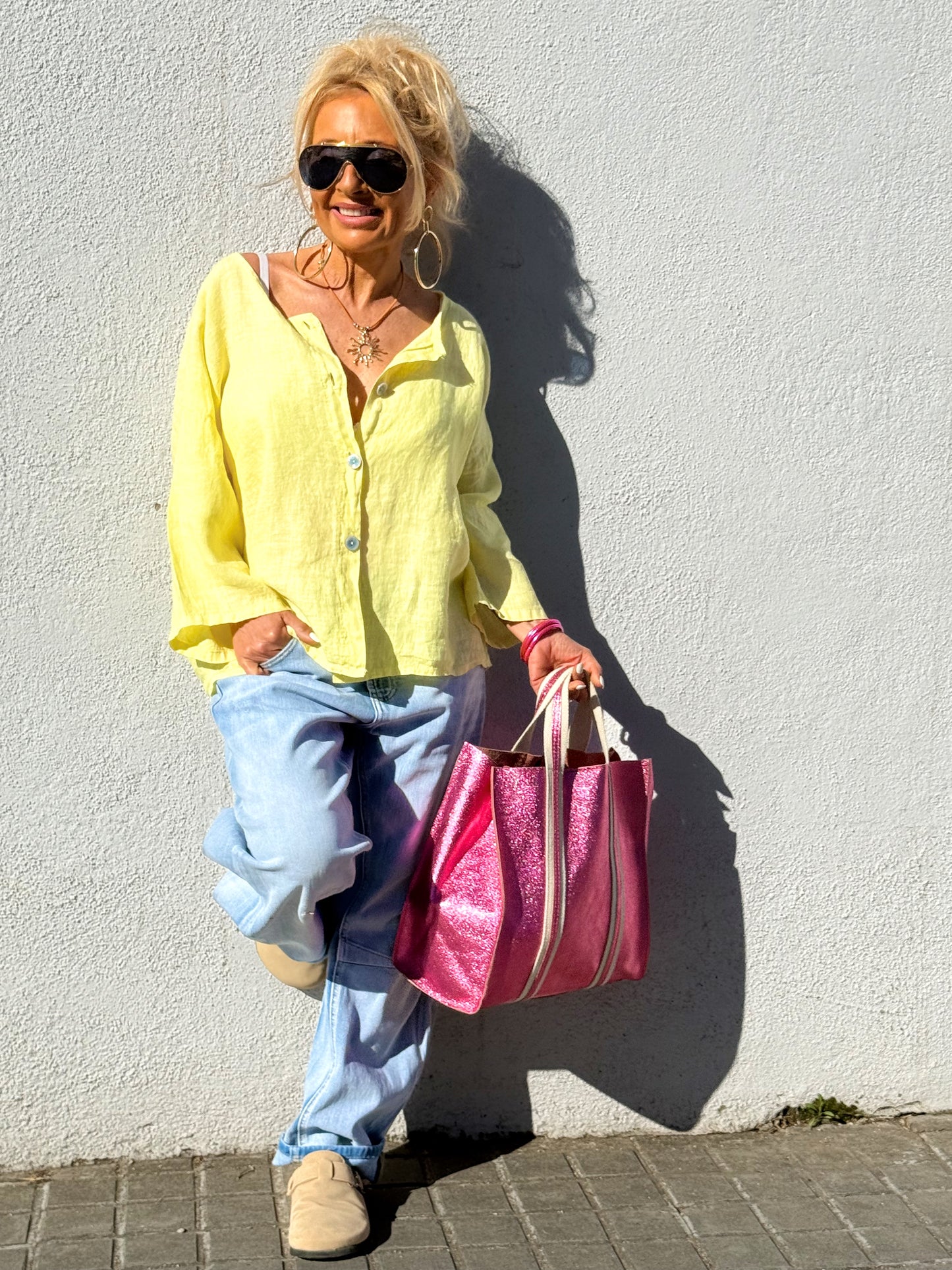 BLUSA DE LINO FABIO MULTICOLOR