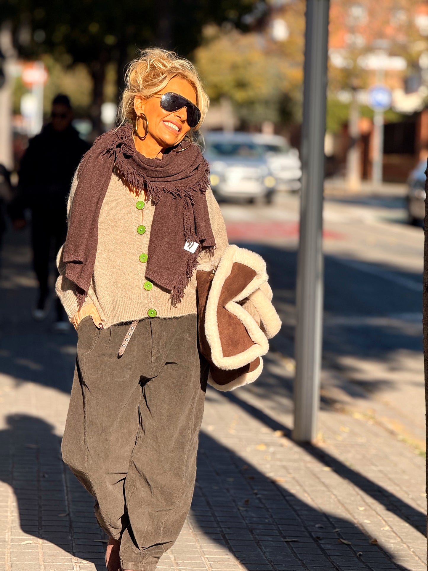 PANTALON CON CINTURÓN PEDRO MARRÓN