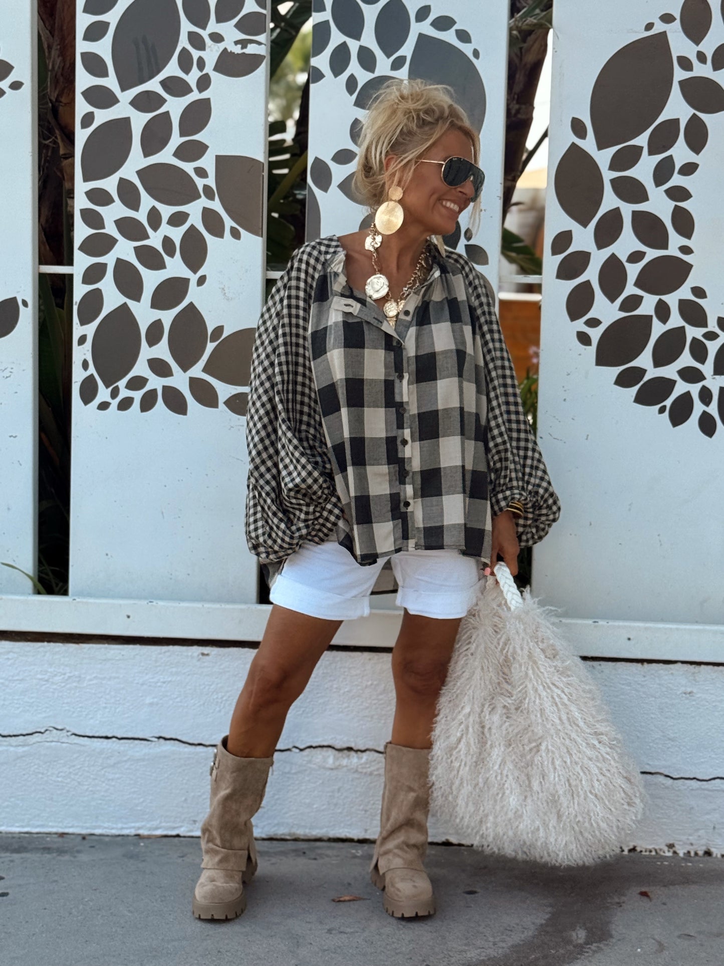 CAMISA OVERSIZE DAVID CUADRADOS MULTICOLOR