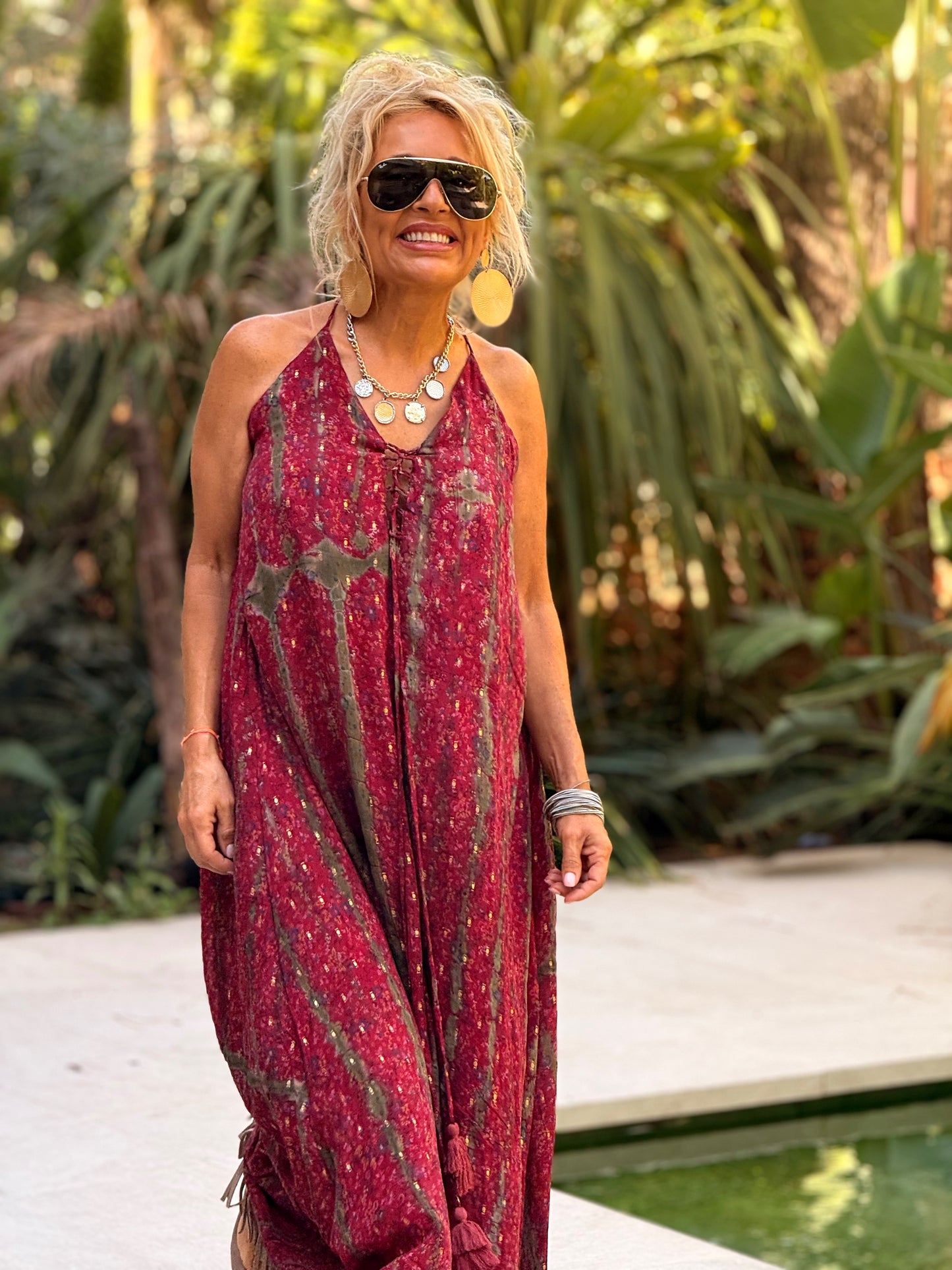 VESTIDO CREPE SEDA INDY MULTICOLOR