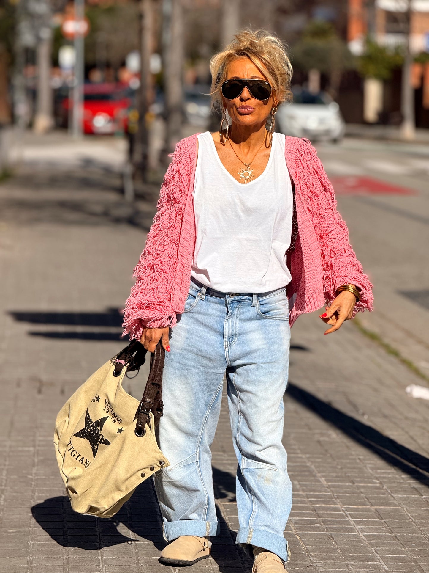 BOLSO OVERSIZE ESTRELLA ⭐️ BEIGE