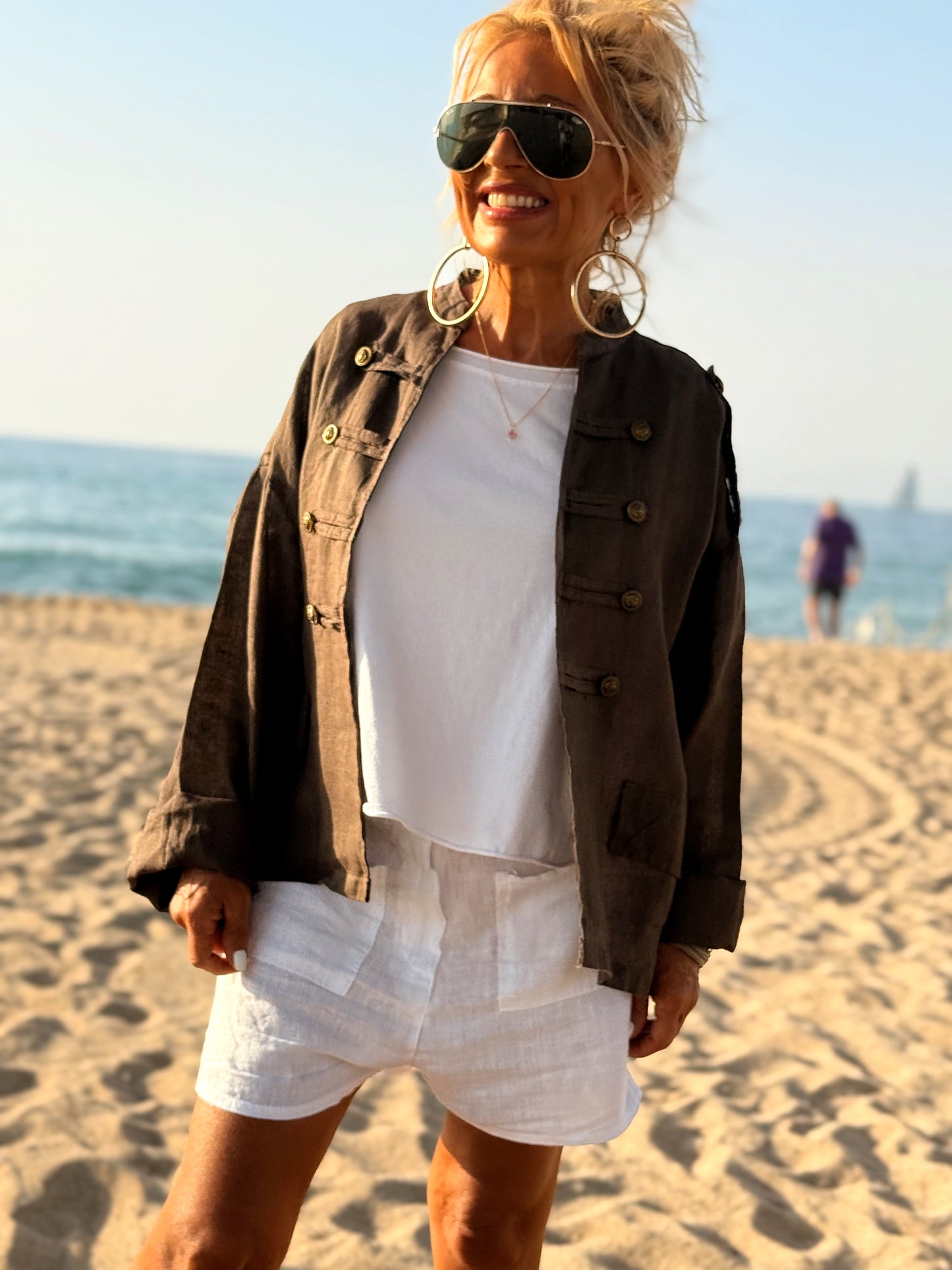 CHAQUETA LINO COLONIAL MULTICOLOR