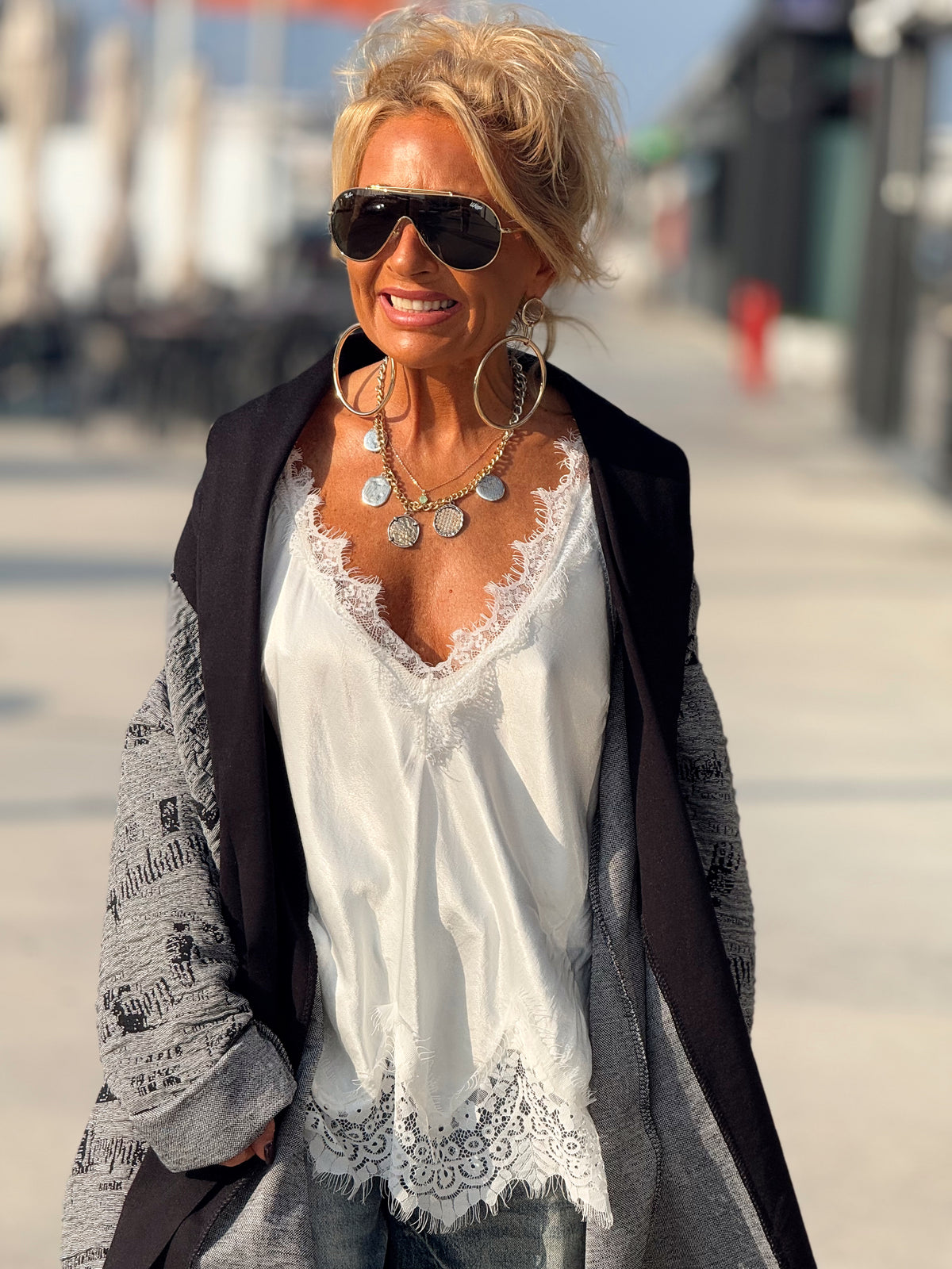 ABRIGO OVERSIZE RITA GRIS