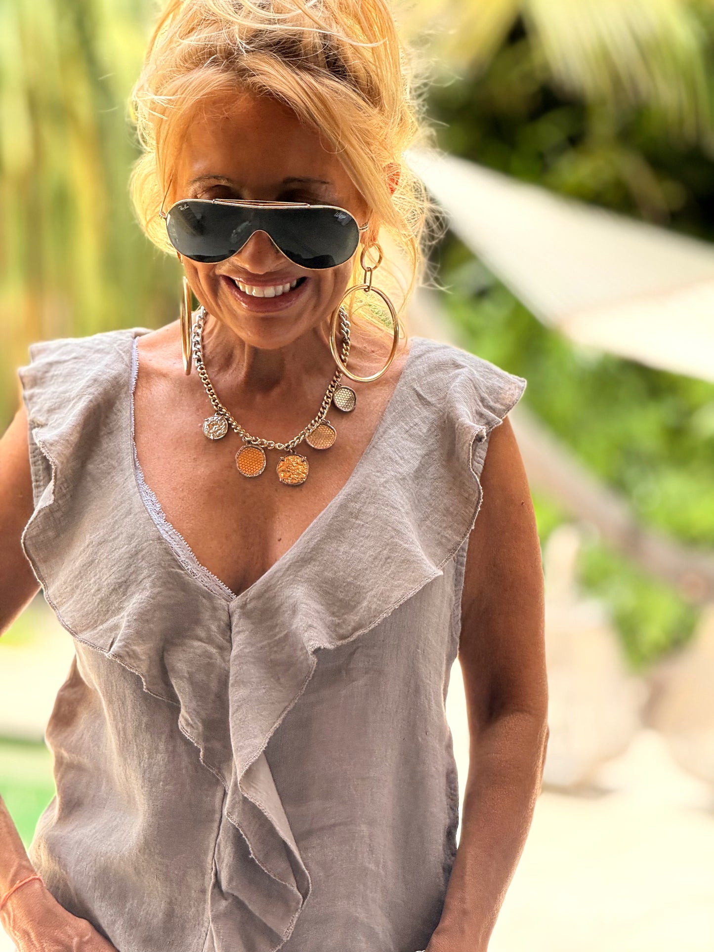 TOP BLUSA VOLANTE MULTICOLOR