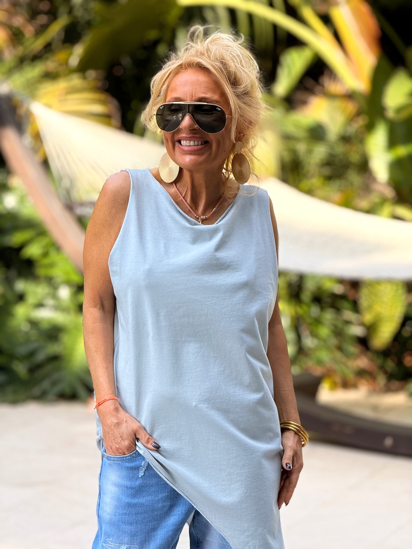 TOP ASIMÉTRICO MULTICOLOR