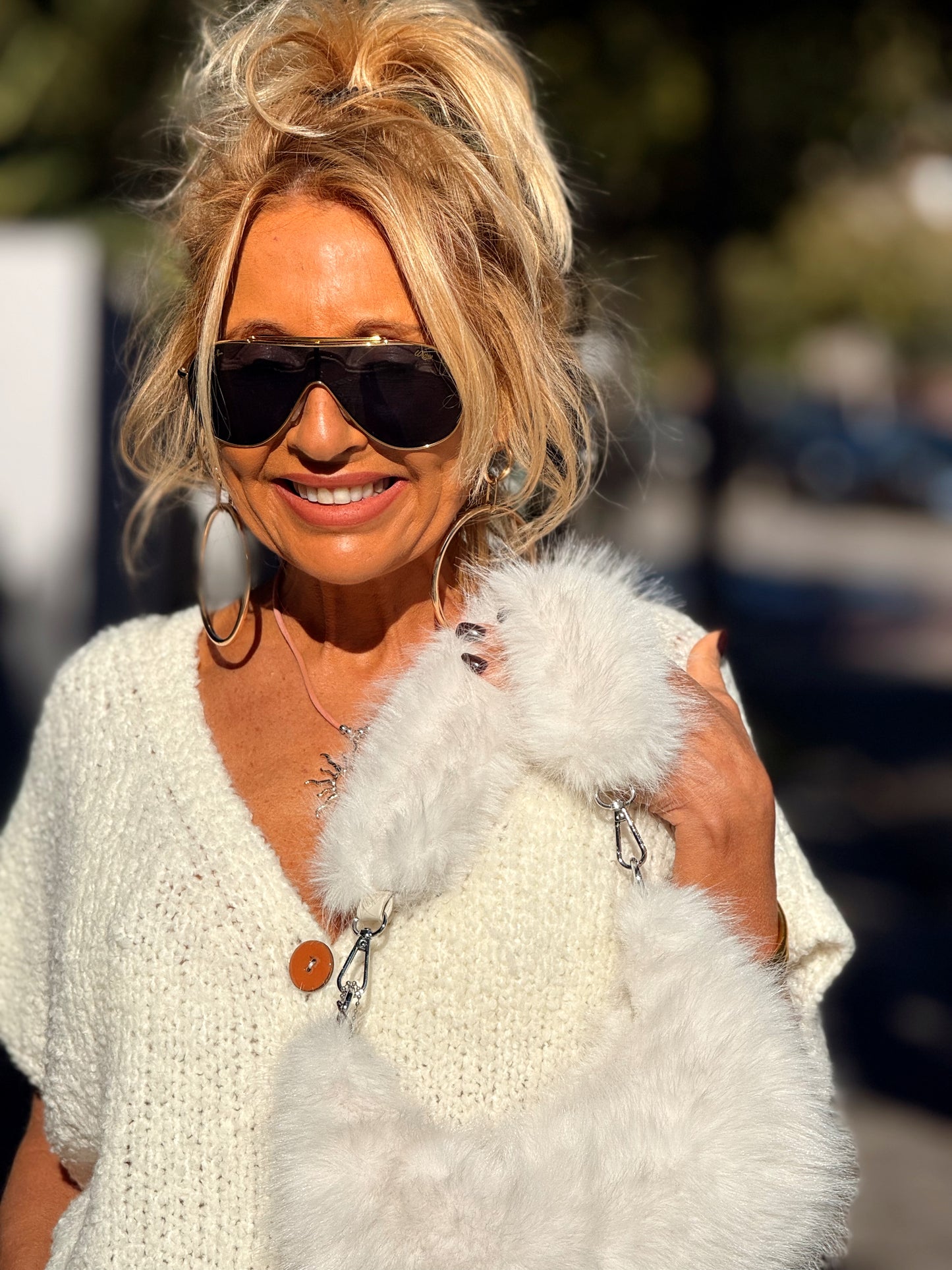 CHALECO DE PUNTO OVERSIZE AMALIA MULTICOLOR