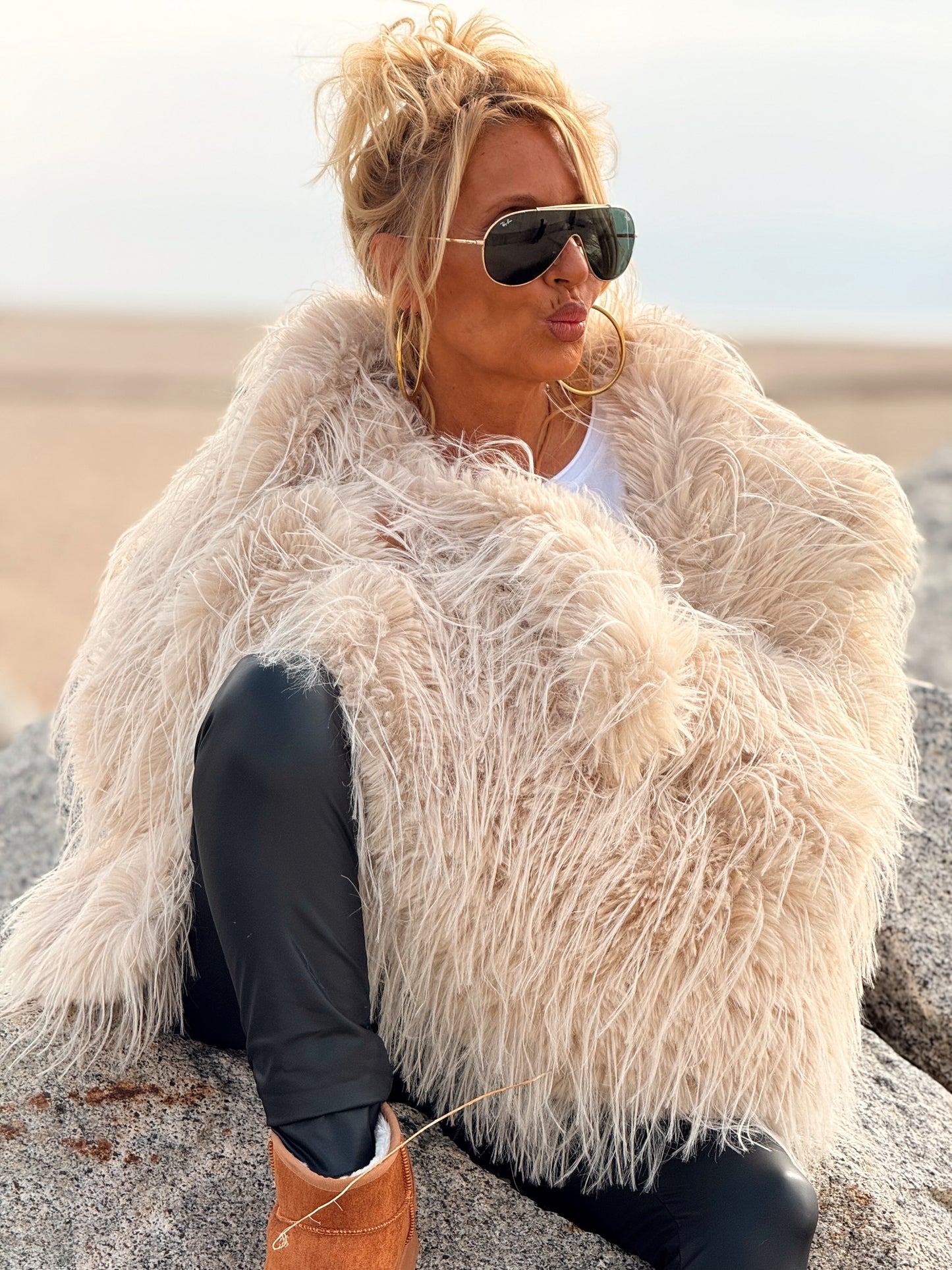 CHAQUETA DE PELO SINTÉTICO LUCAS MULTICOLOR