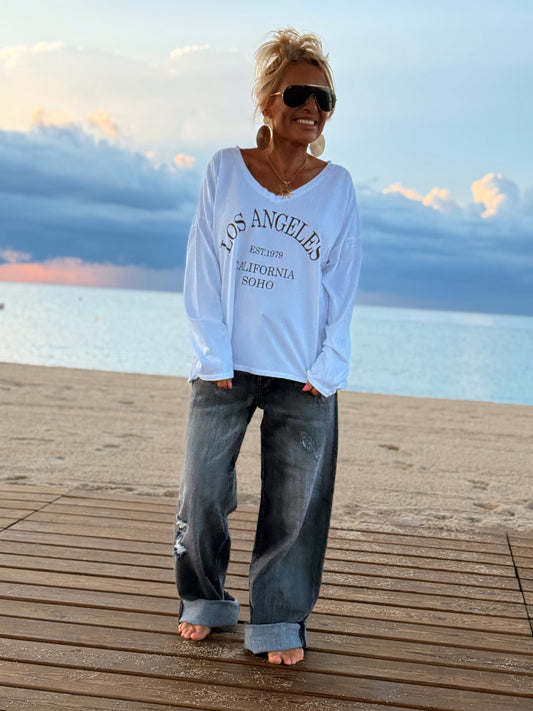 CAMISETA LOS ANGELES BLANCO