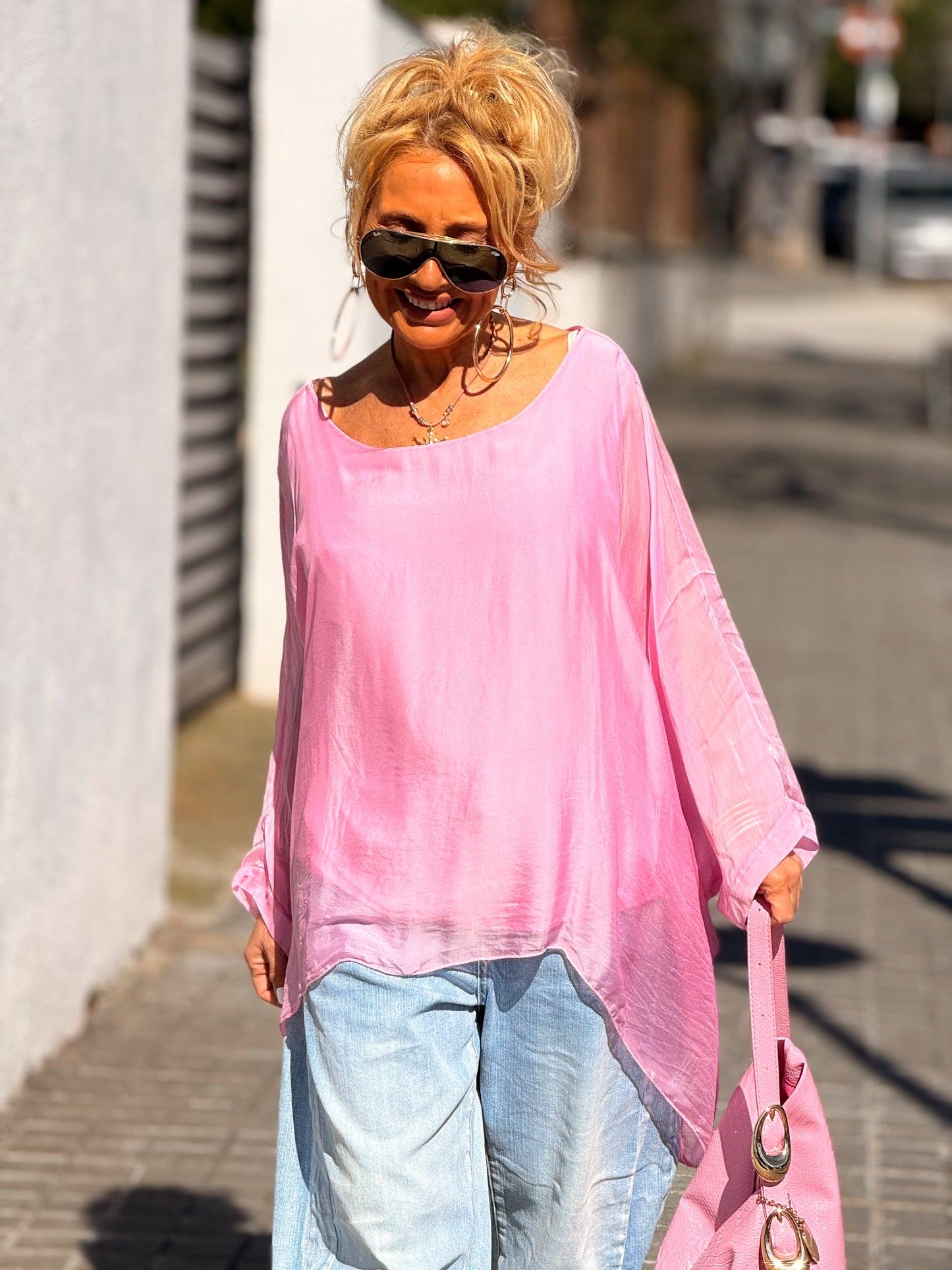 BLUSA CON TOP OVERSIZE ASIMÉTRICA NOA MULTICOLOR