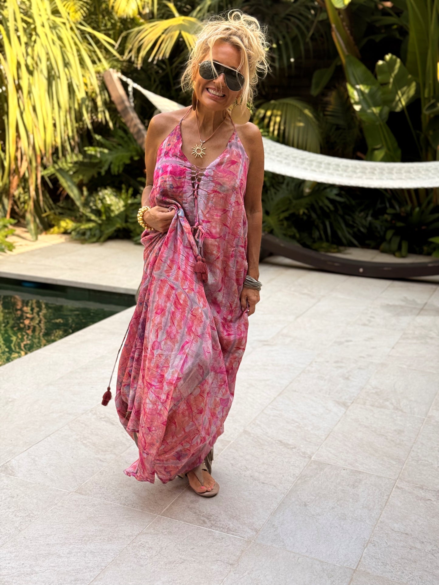 VESTIDO CREPE SEDA INDY MULTICOLOR