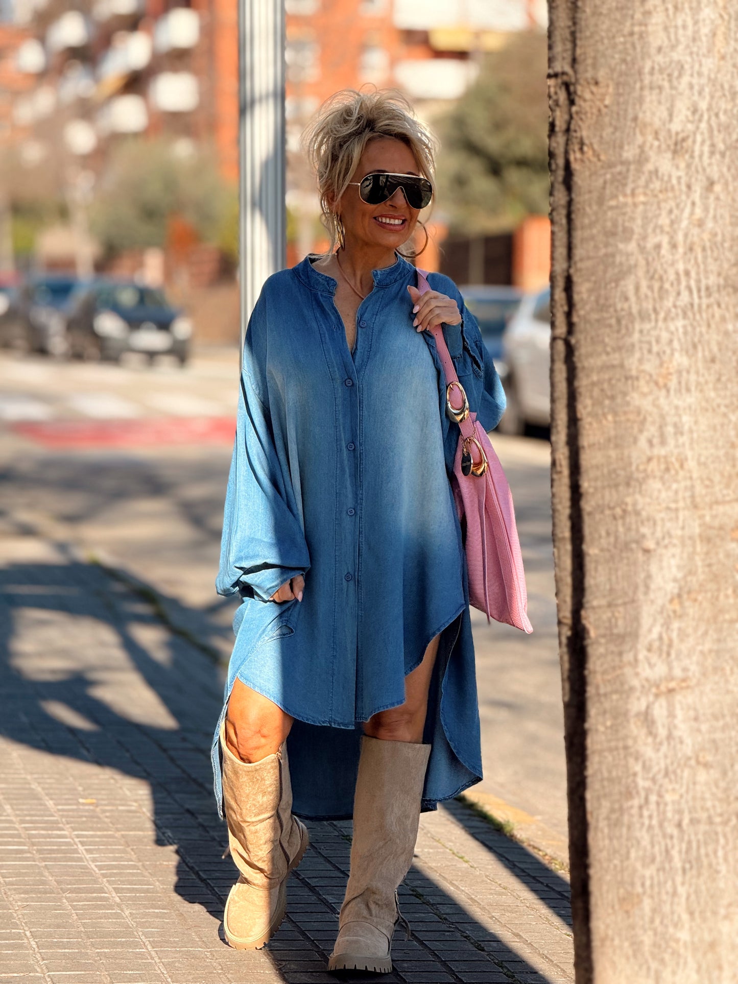 CAMISA-VESTIDO OVERSIZE VAQUEROS MAGDA MULTICOLOR