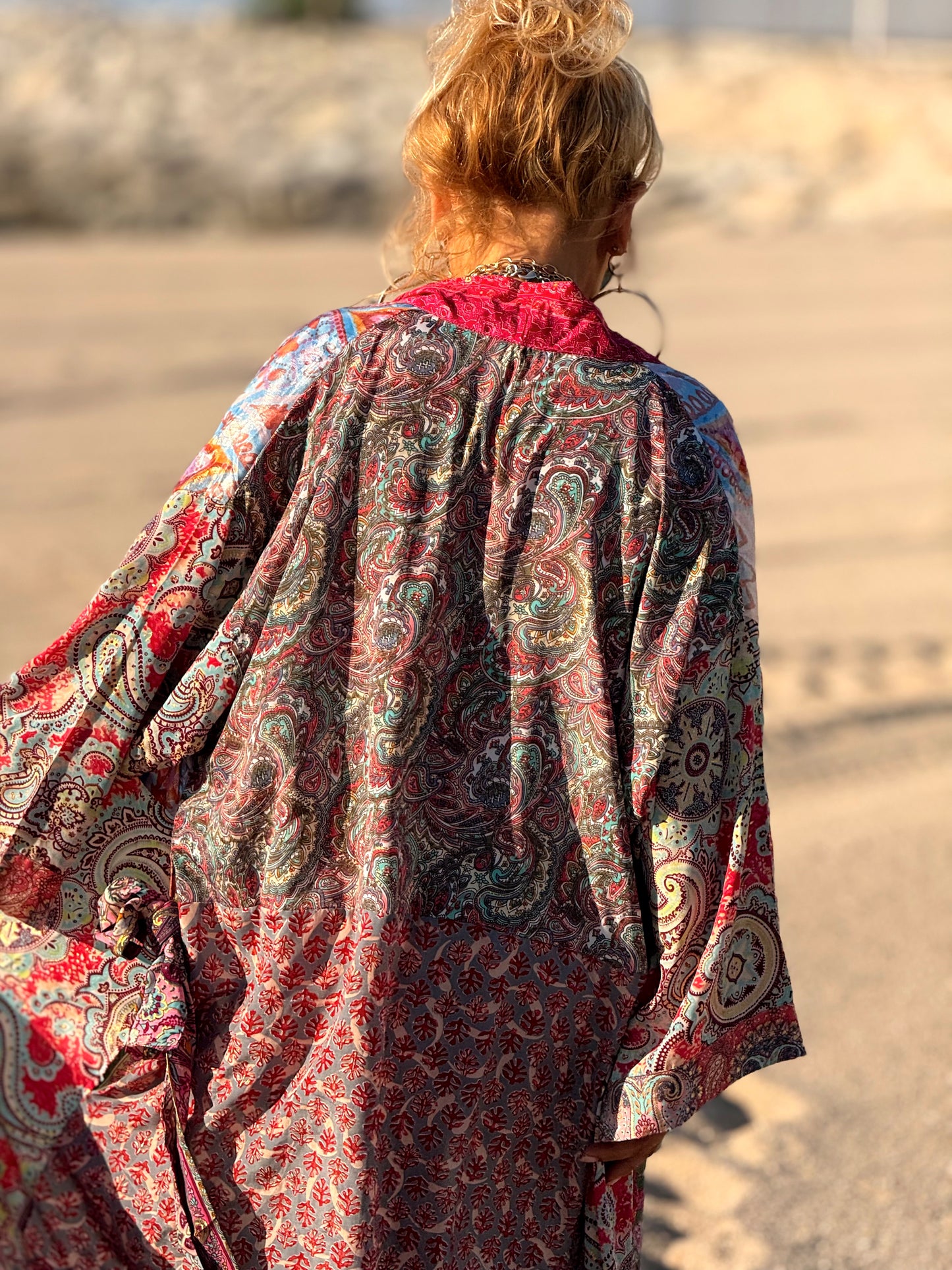 KIMONO ESTAMPADO MANGA 3/4 MULTICOLOR